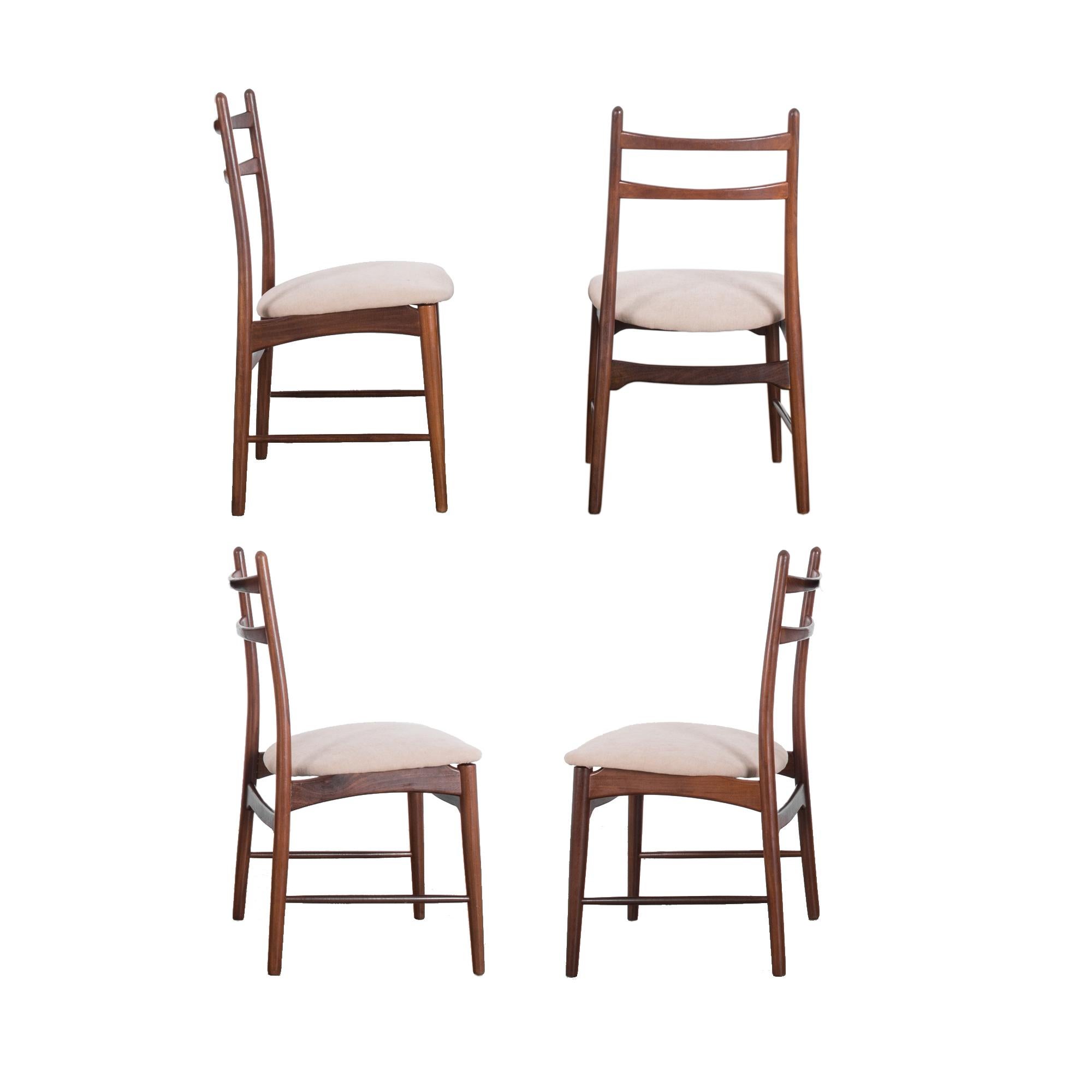 set of four dining chairs