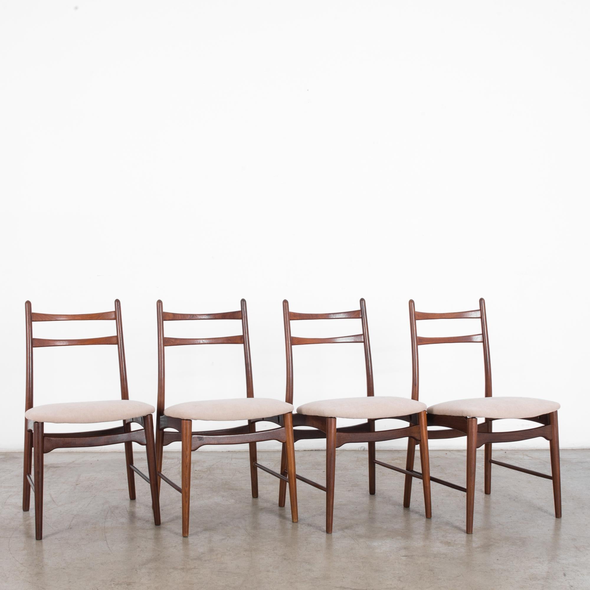 Mid-Century Modern Teak Dining Chairs, Set of Four