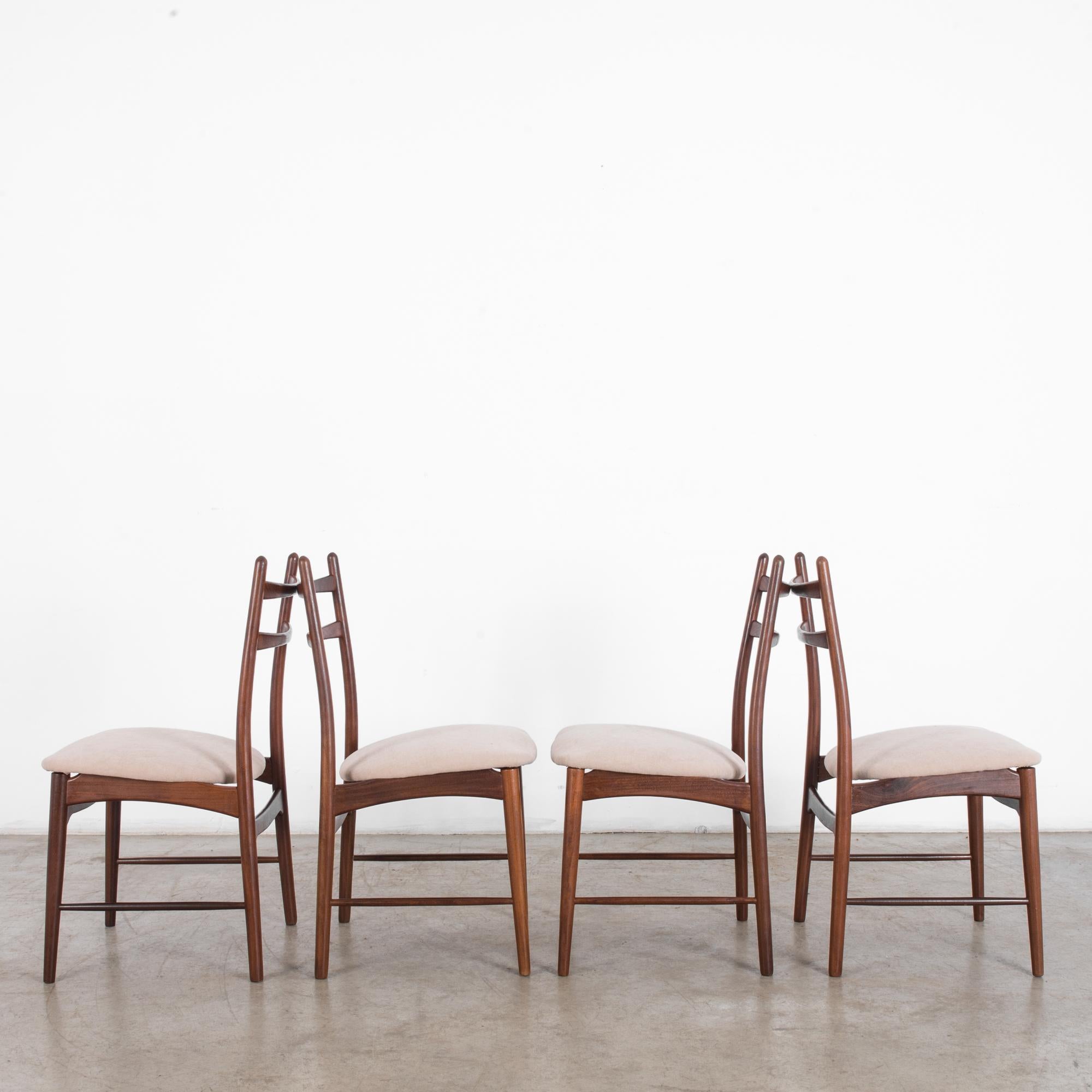 Danish Teak Dining Chairs, Set of Four