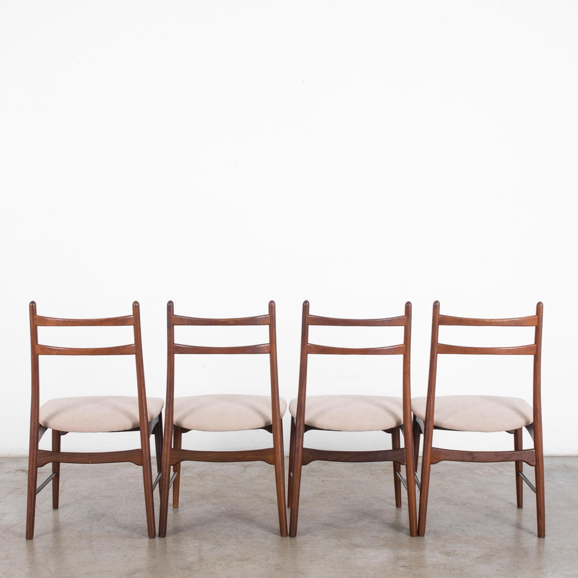 Teak Dining Chairs, Set of Four In Good Condition In High Point, NC