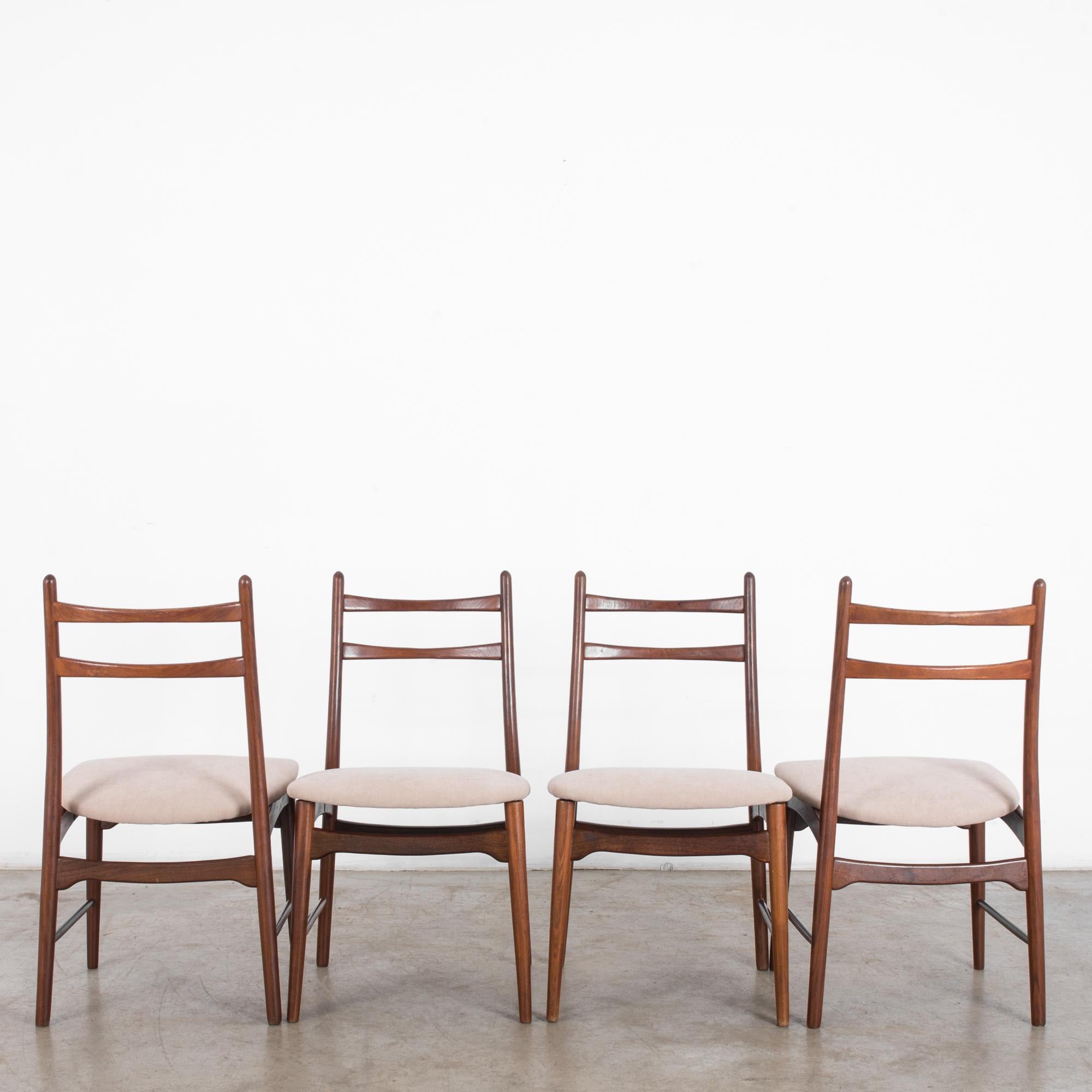 Late 20th Century Teak Dining Chairs, Set of Four