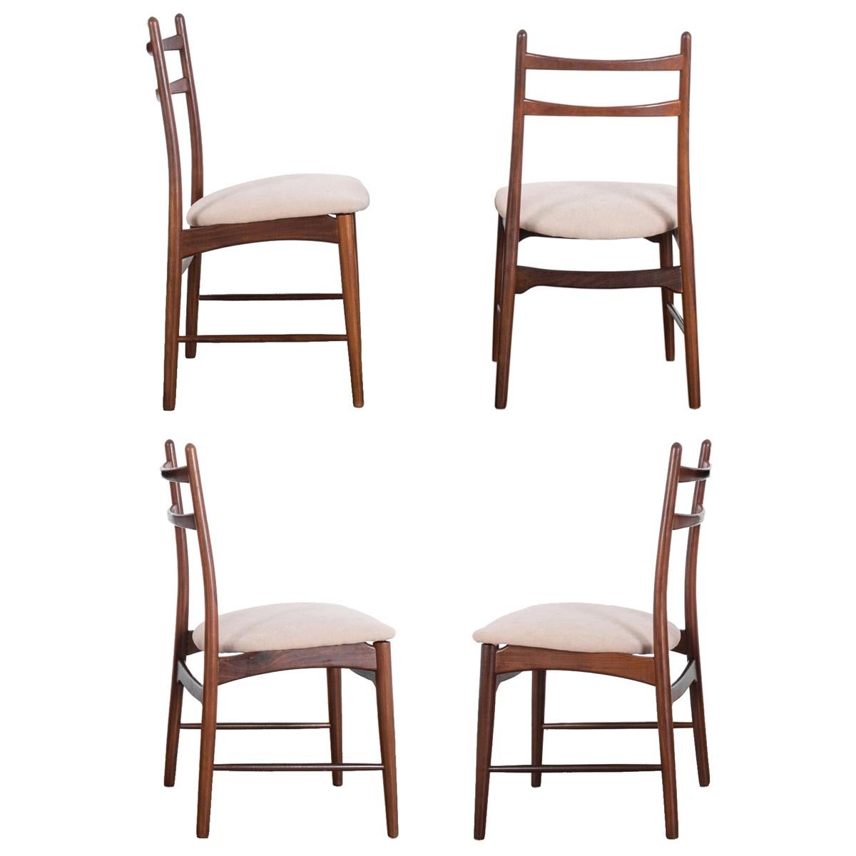 Teak Dining Chairs, Set of Four