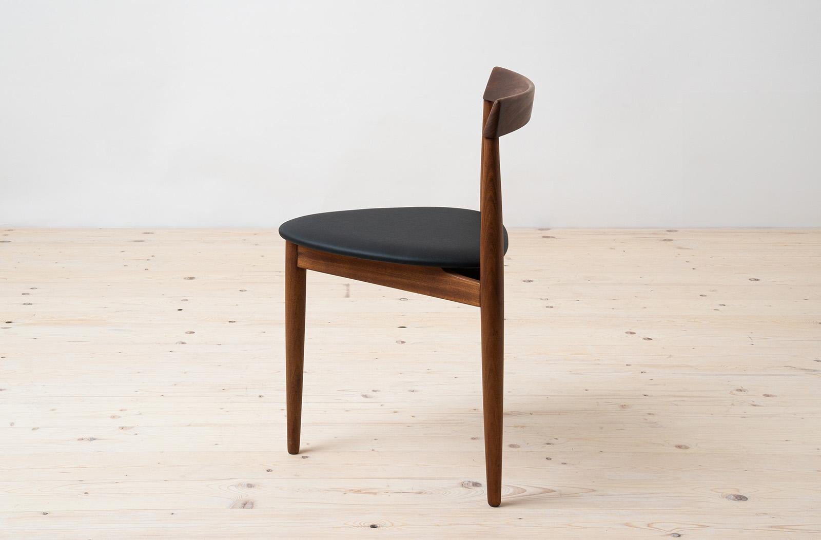 Esszimmer-Set aus Teakholz von Hans Olsen, 4 Stühle, runder Tisch, dänische Moderne, 1950er Jahre 3