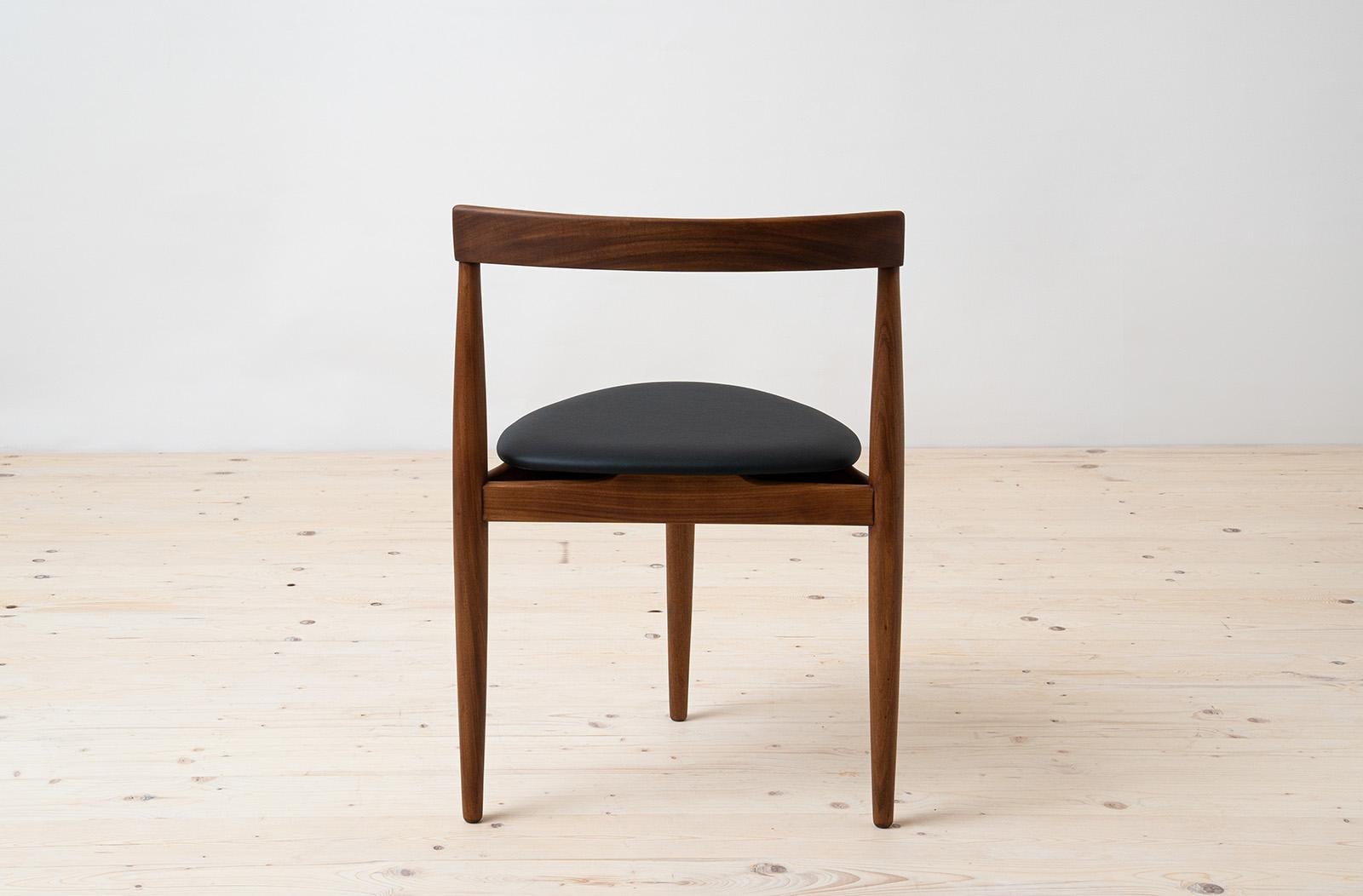 Esszimmer-Set aus Teakholz von Hans Olsen, 4 Stühle, runder Tisch, dänische Moderne, 1950er Jahre 5