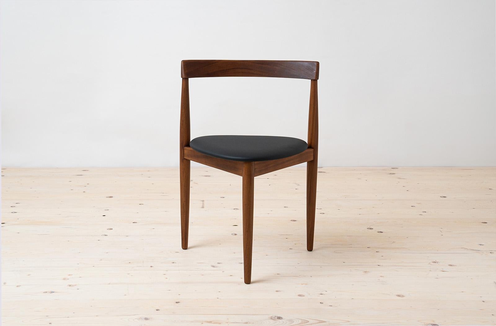 Esszimmer-Set aus Teakholz von Hans Olsen, 4 Stühle, runder Tisch, dänische Moderne, 1950er Jahre 6