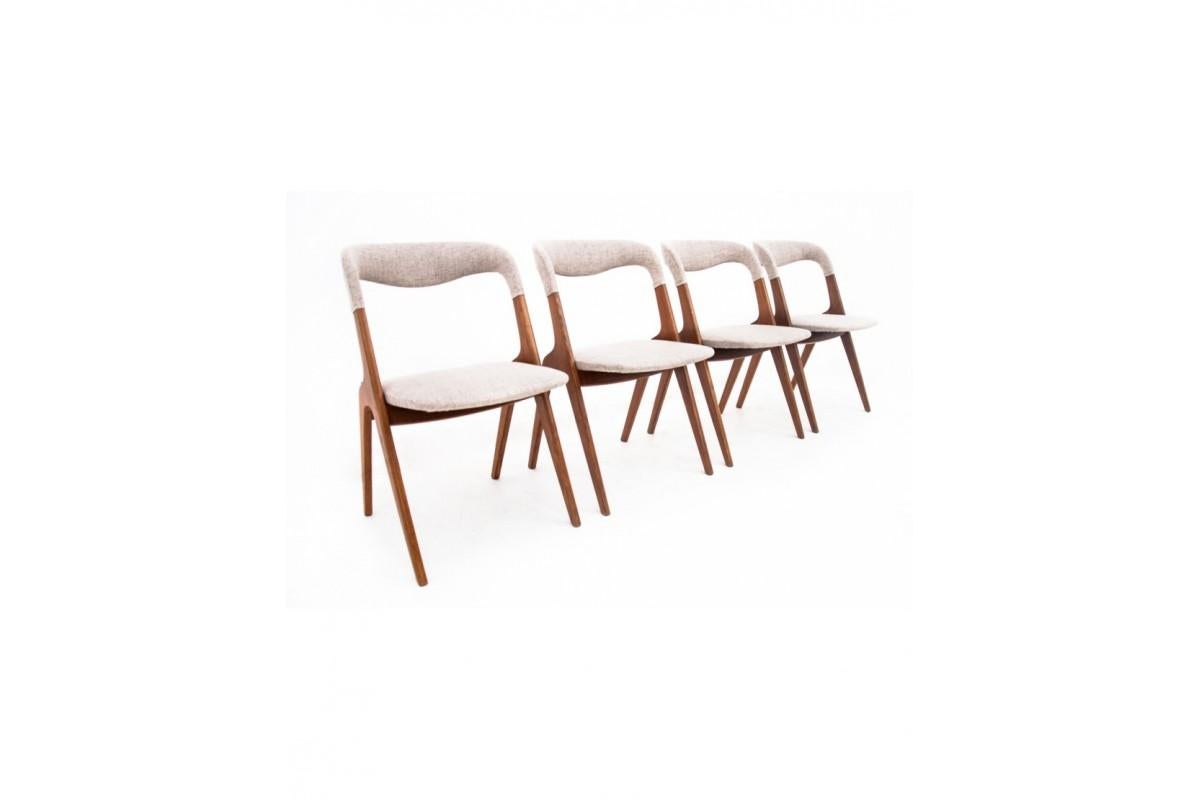 Ensemble de salle à manger en teck, Danish Design, Danemark, années 1960. Après la rénovation. Bon état - En vente à Chorzów, PL