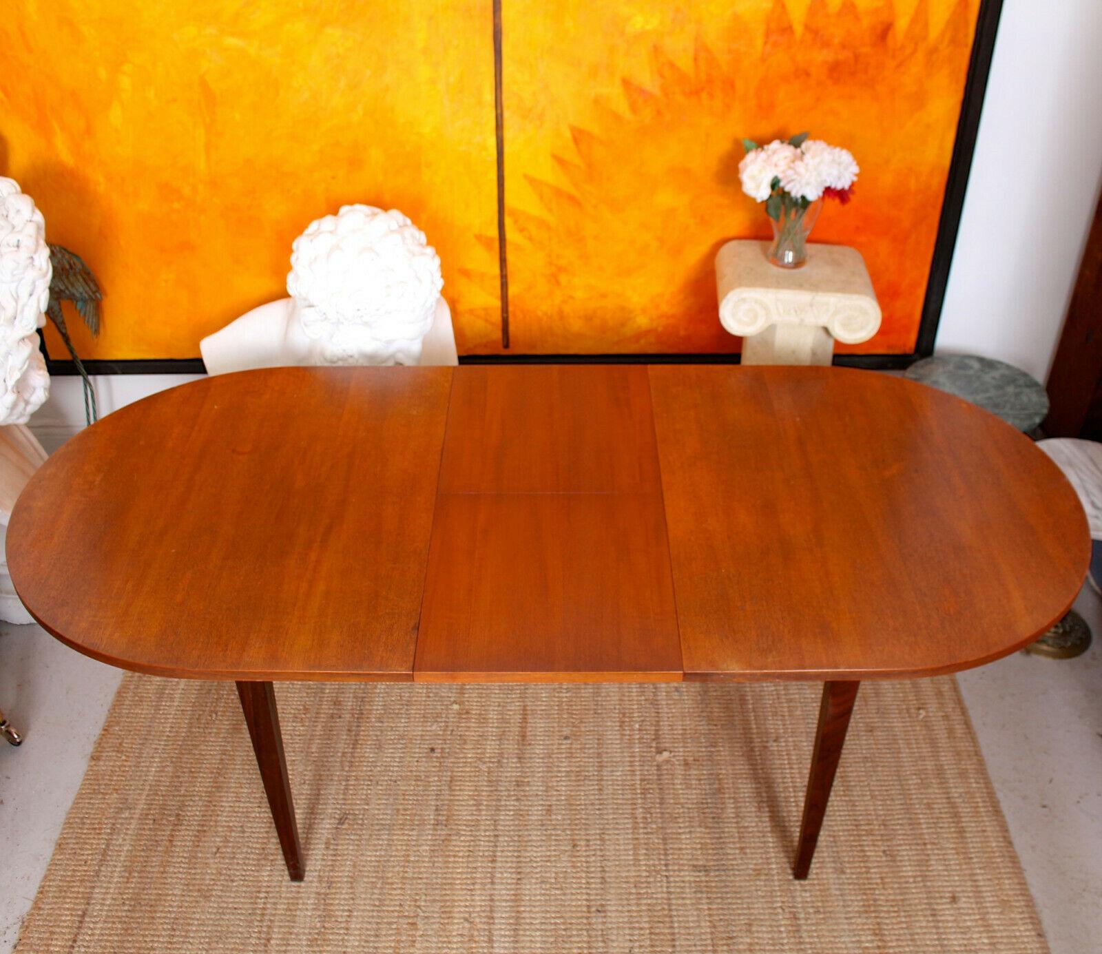 Teak Dining Table and 5 Chairs MCM, 1970s 5
