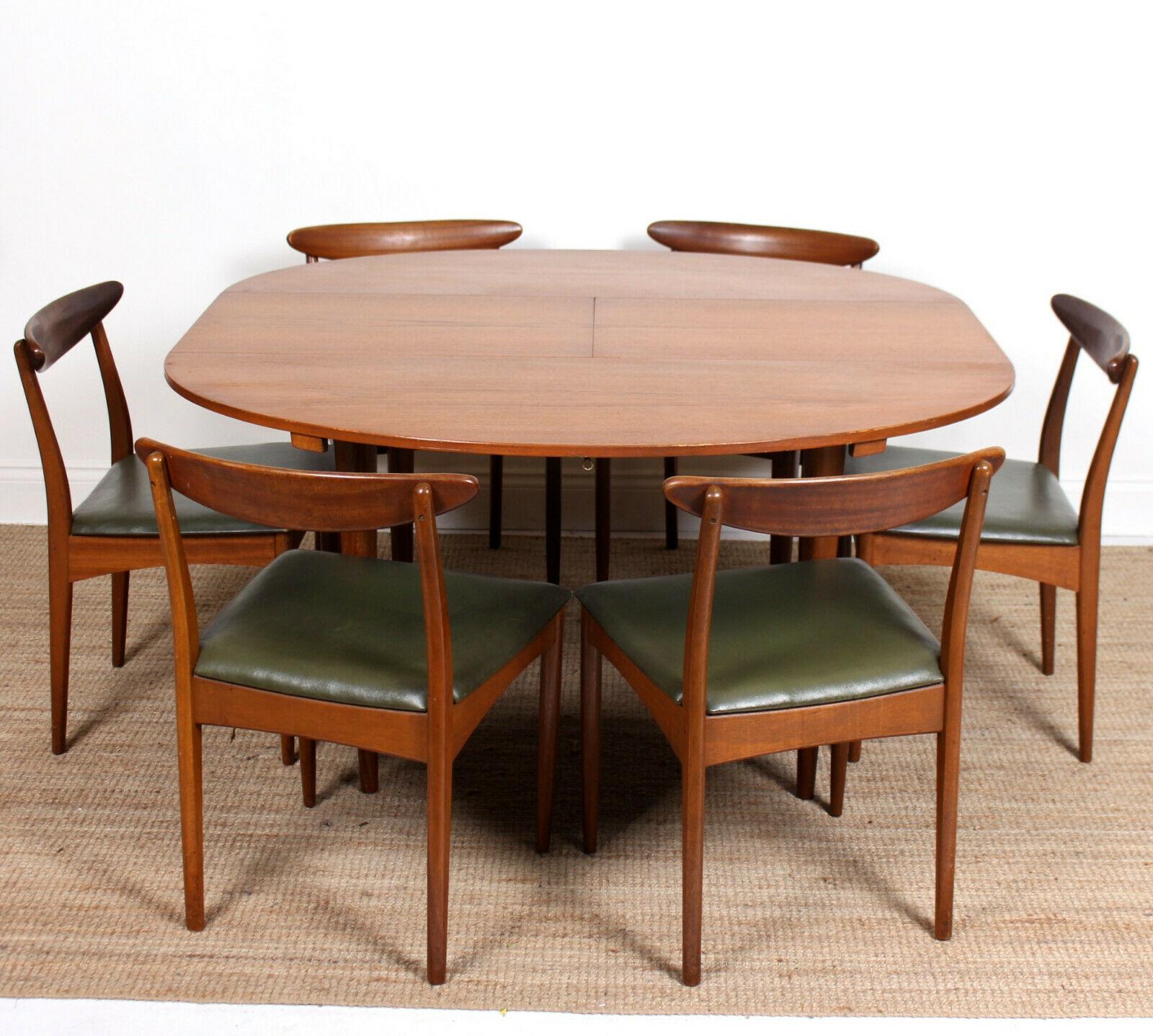 20th Century Teak Dining Table and 6 Chairs Greaves & Thomas For Sale