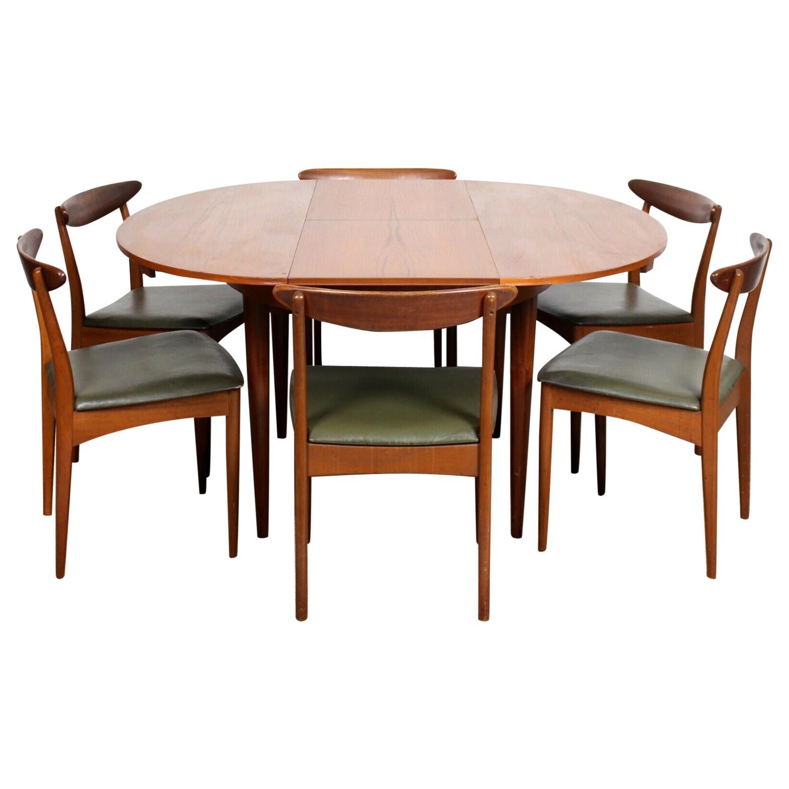 Teak Dining Table and 6 Chairs Greaves & Thomas For Sale