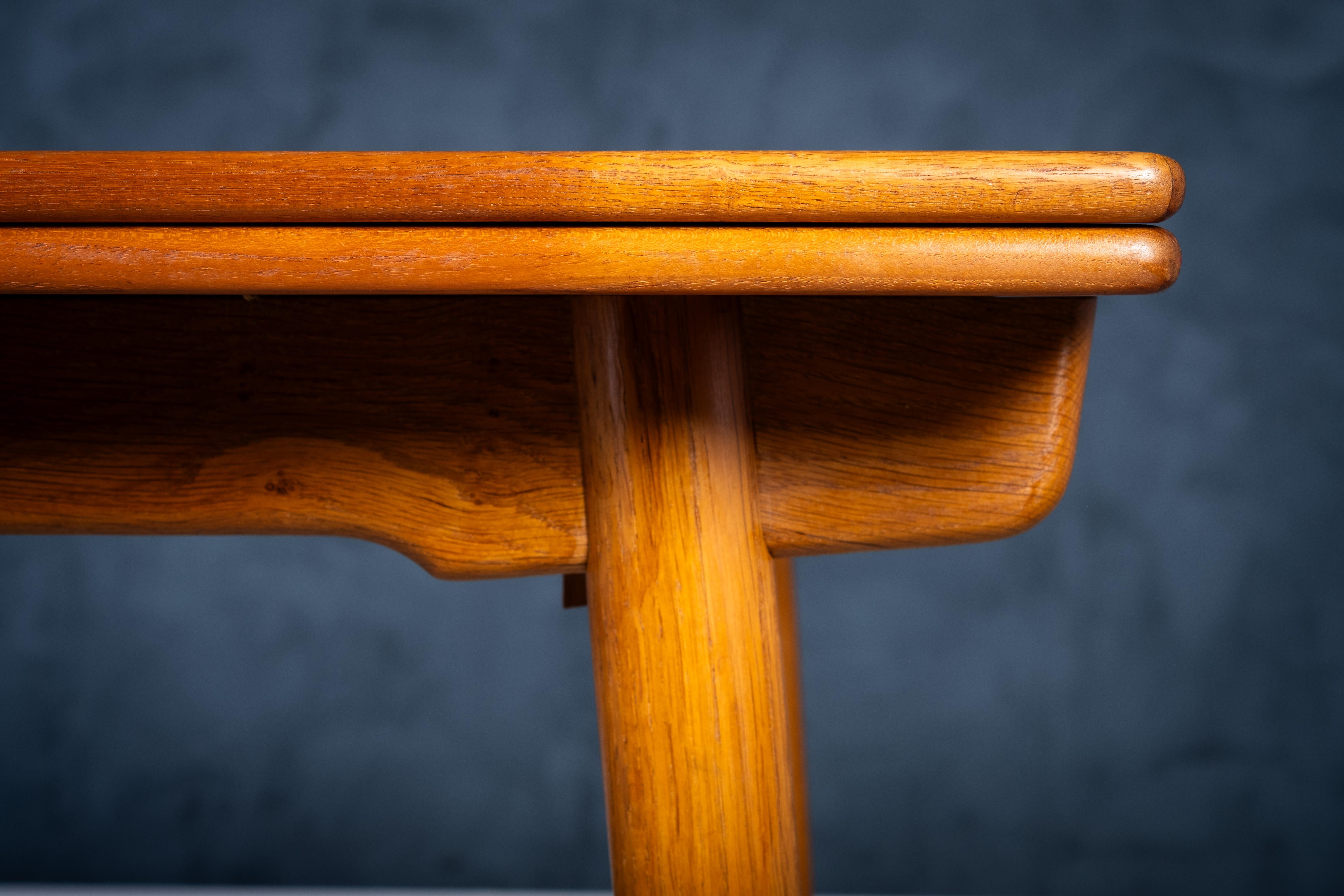 Mesa de comedor de teca AT-312 de Hans J. Wegner para Andres Tuck, años 50 en venta 1