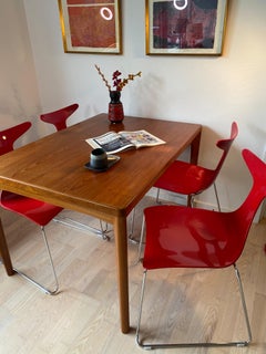 Teak Dining Table attributed to Henning Kjærnulf for Vejle Mobelfabrik