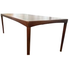 Danish Mid-Century Modern Extending Brown Teak Dining Table by Klein, 1960