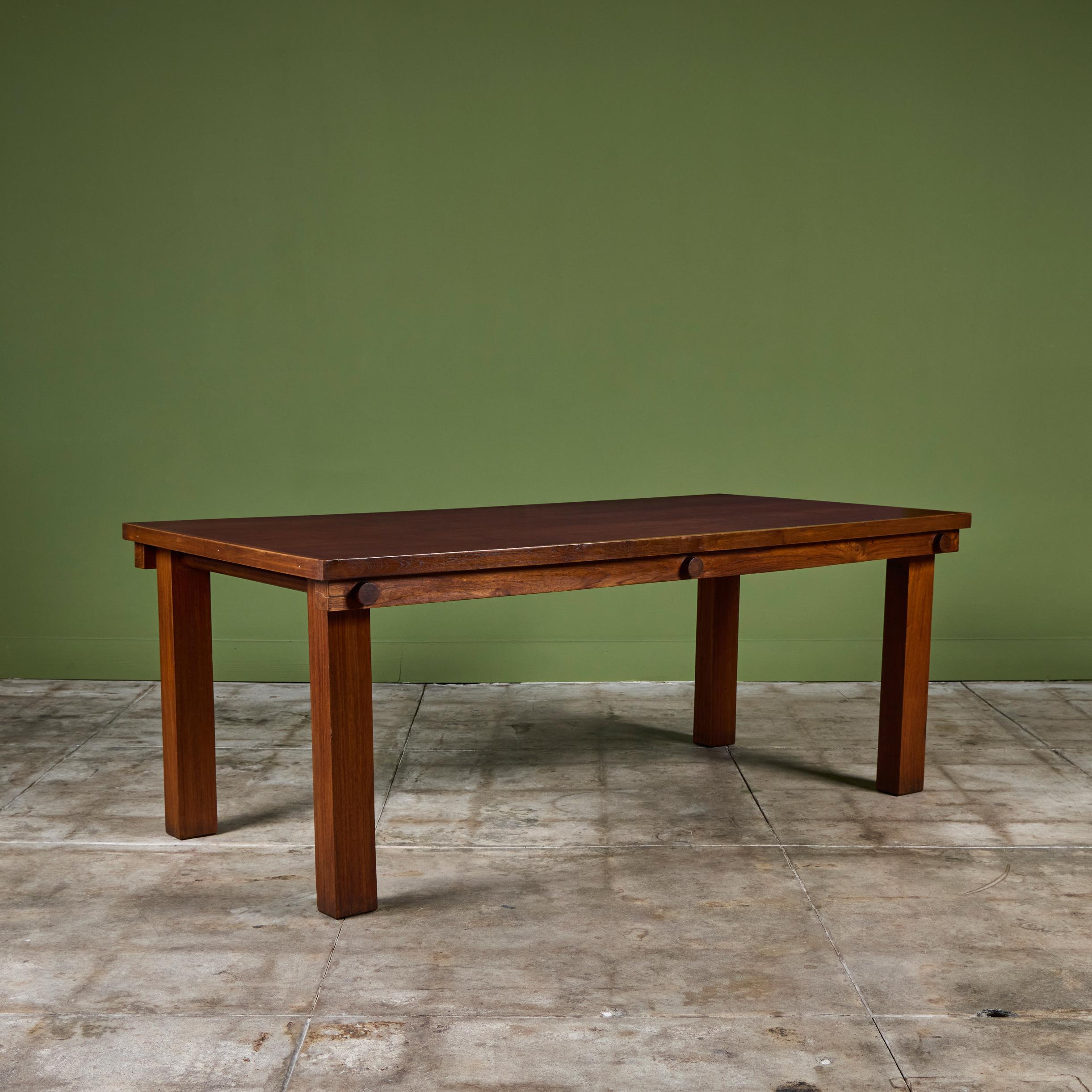 Teak Dining Table by Mini Boga for Taaru In Good Condition For Sale In Los Angeles, CA