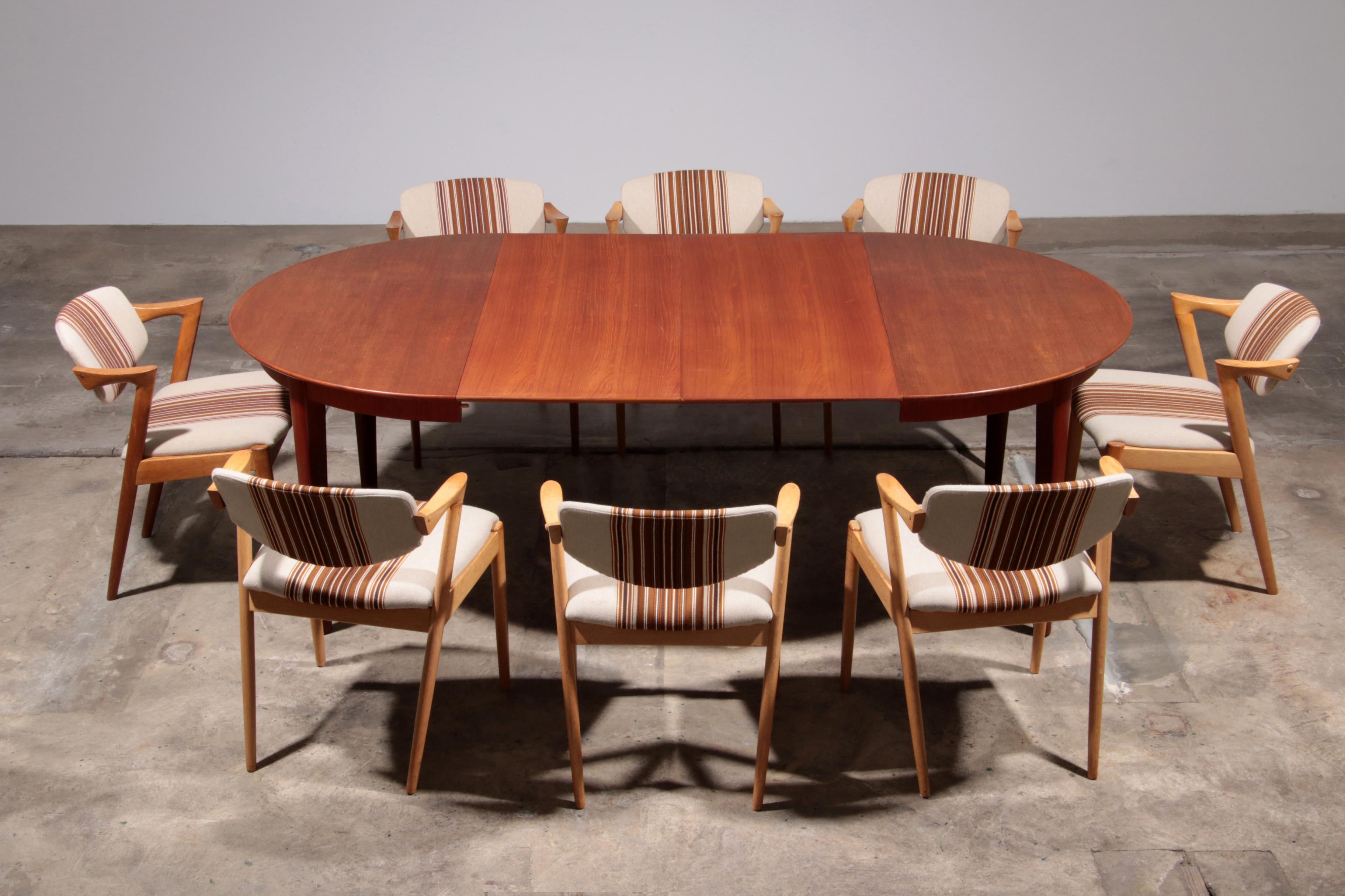 Mid-20th Century Teak Dining Table from the 1960s by Henning Kjærnulf Model 62 For Sale
