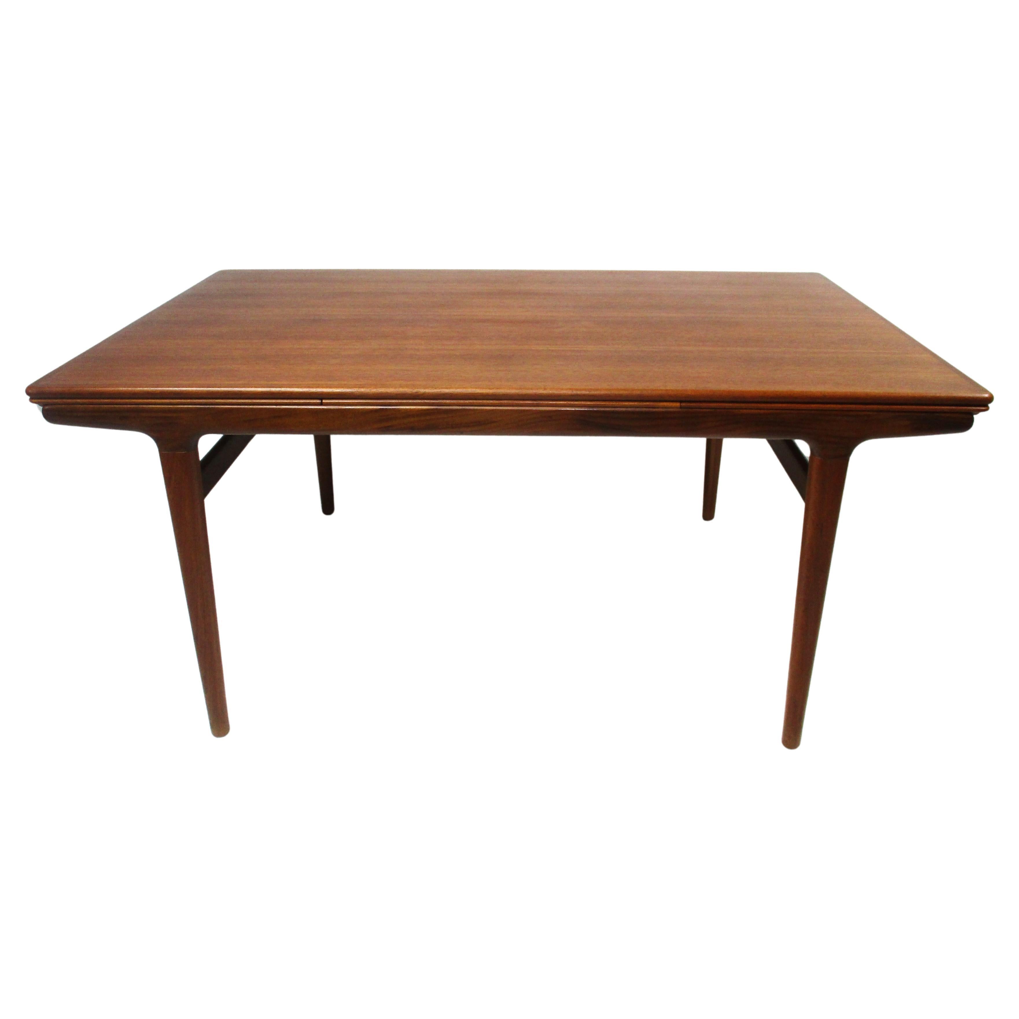 Teak Dining Table w/ Pullout Expandable Leaves by Niels Moller Denmark  For Sale