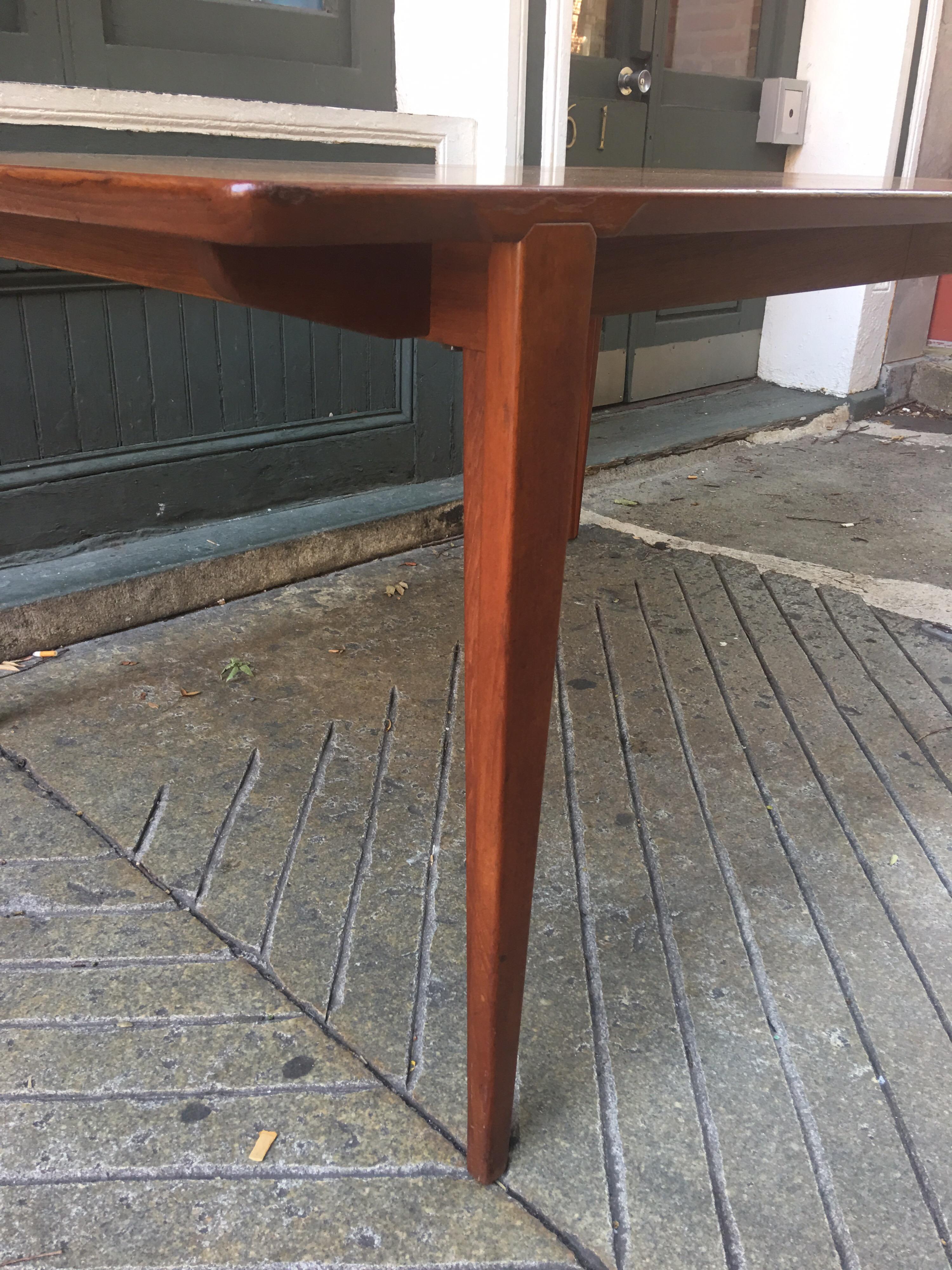 Teak Dining Table with 2 Leaves 2