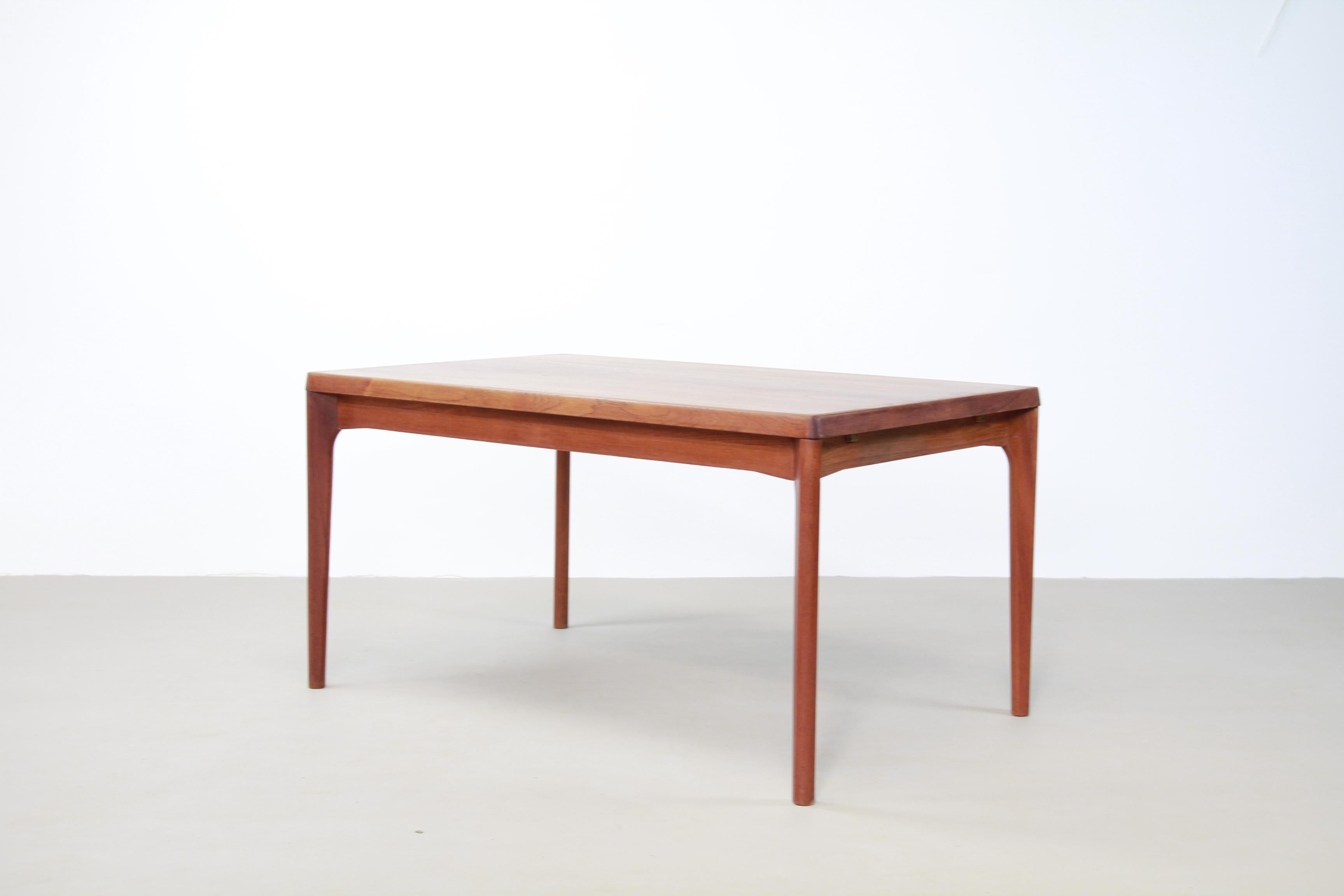 Danish Teak Dining Table with Extensions by Henning Kjærnulf for Vejle Møbelfabrik 1960