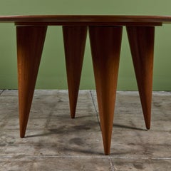 Teak Dining Table with Lazy Susan for Sun Cabinet Company
