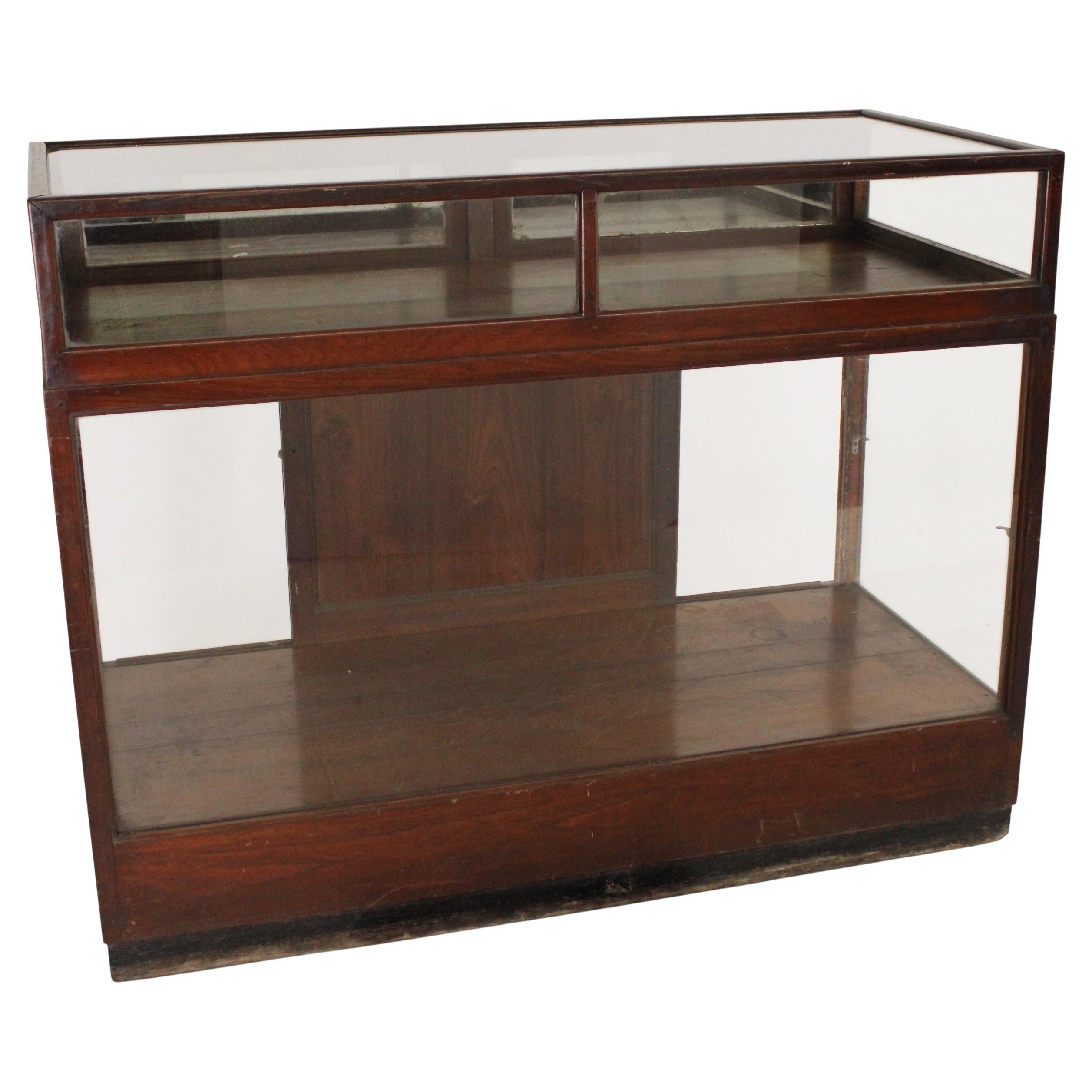 Teakholz-Display-Theke