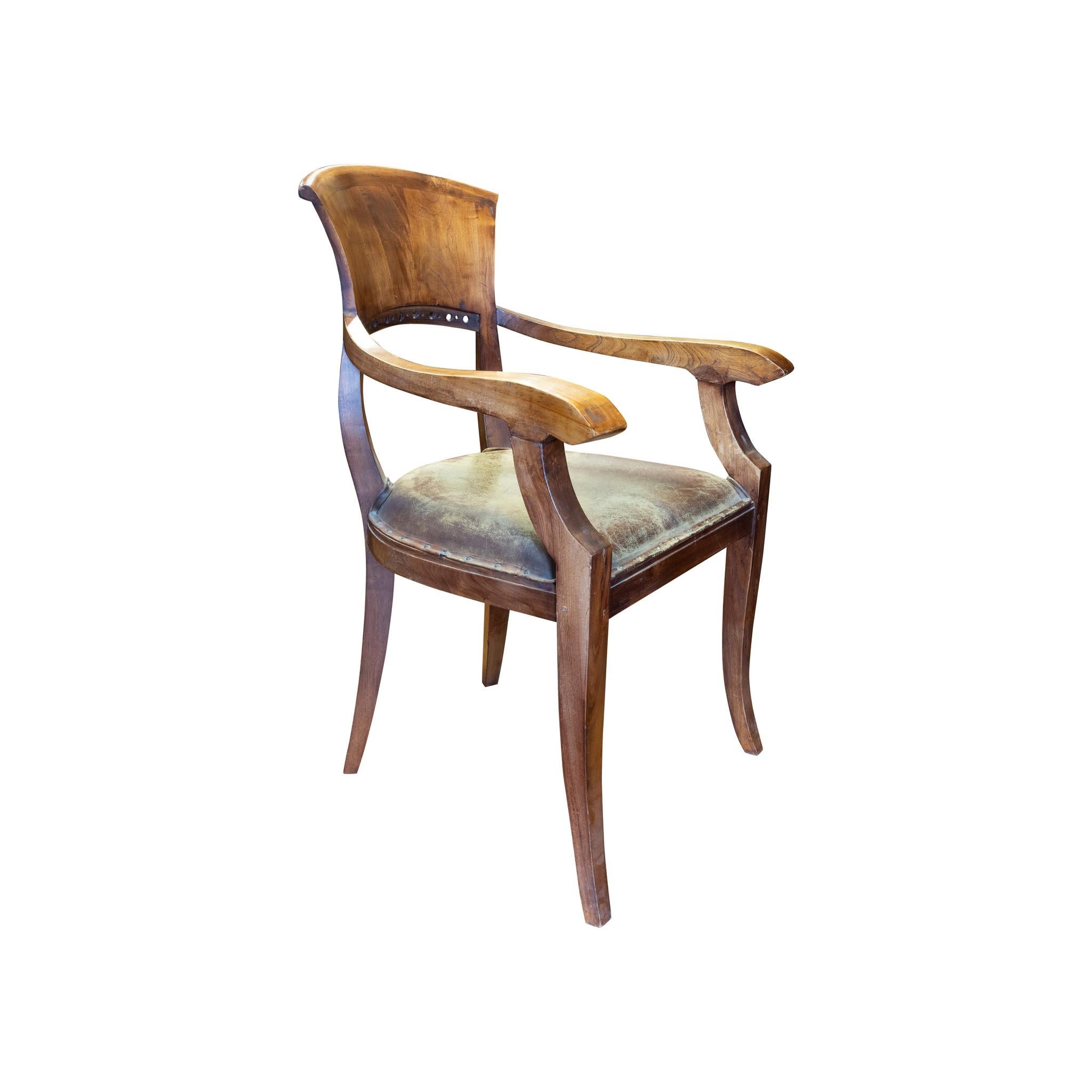 Fait main Ensemble table et chaises de porte en teck en vente