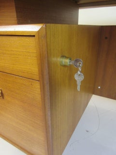 Teak Double Pedestal Desk