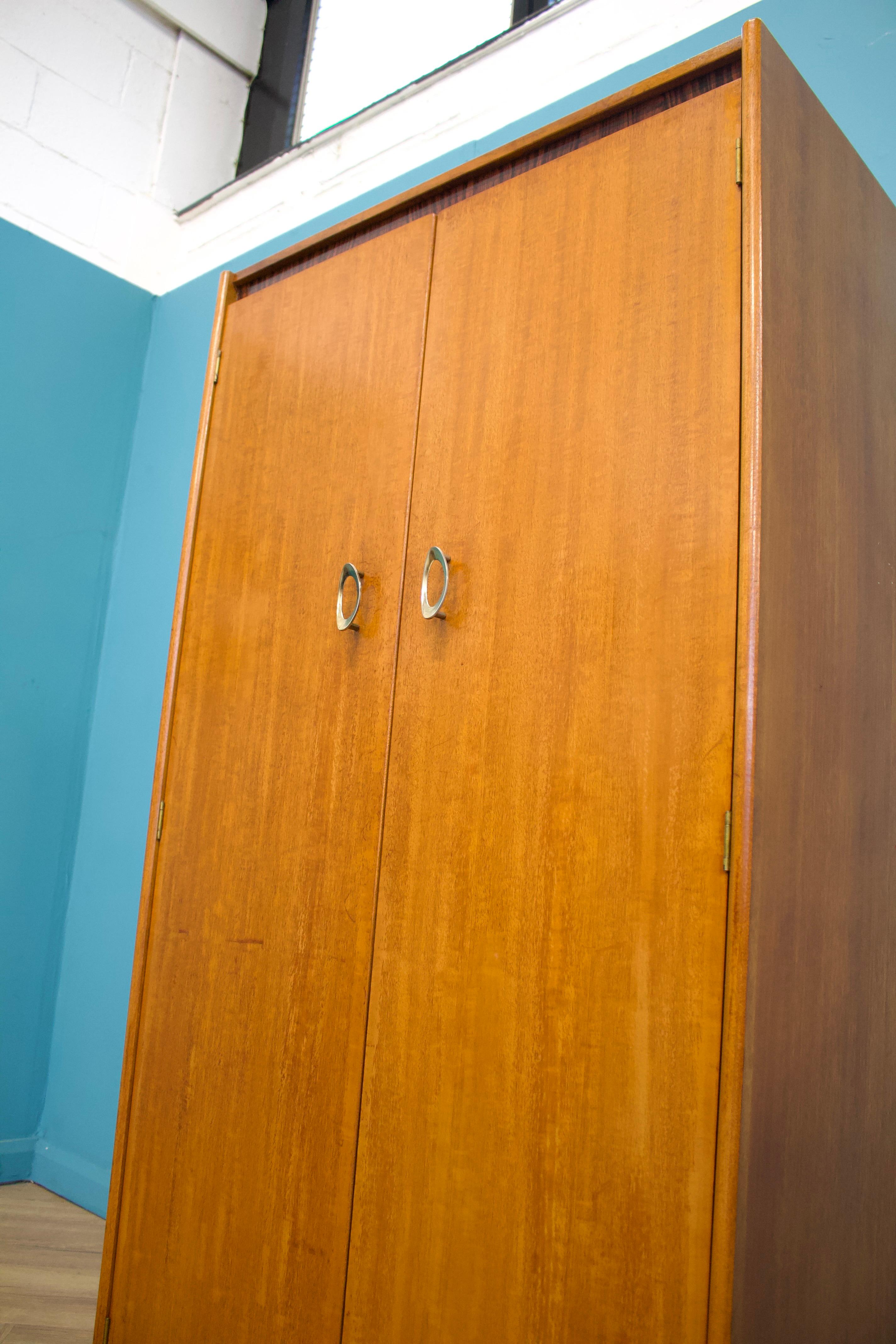 20th Century Teak Double Wardrobe, 1960s For Sale