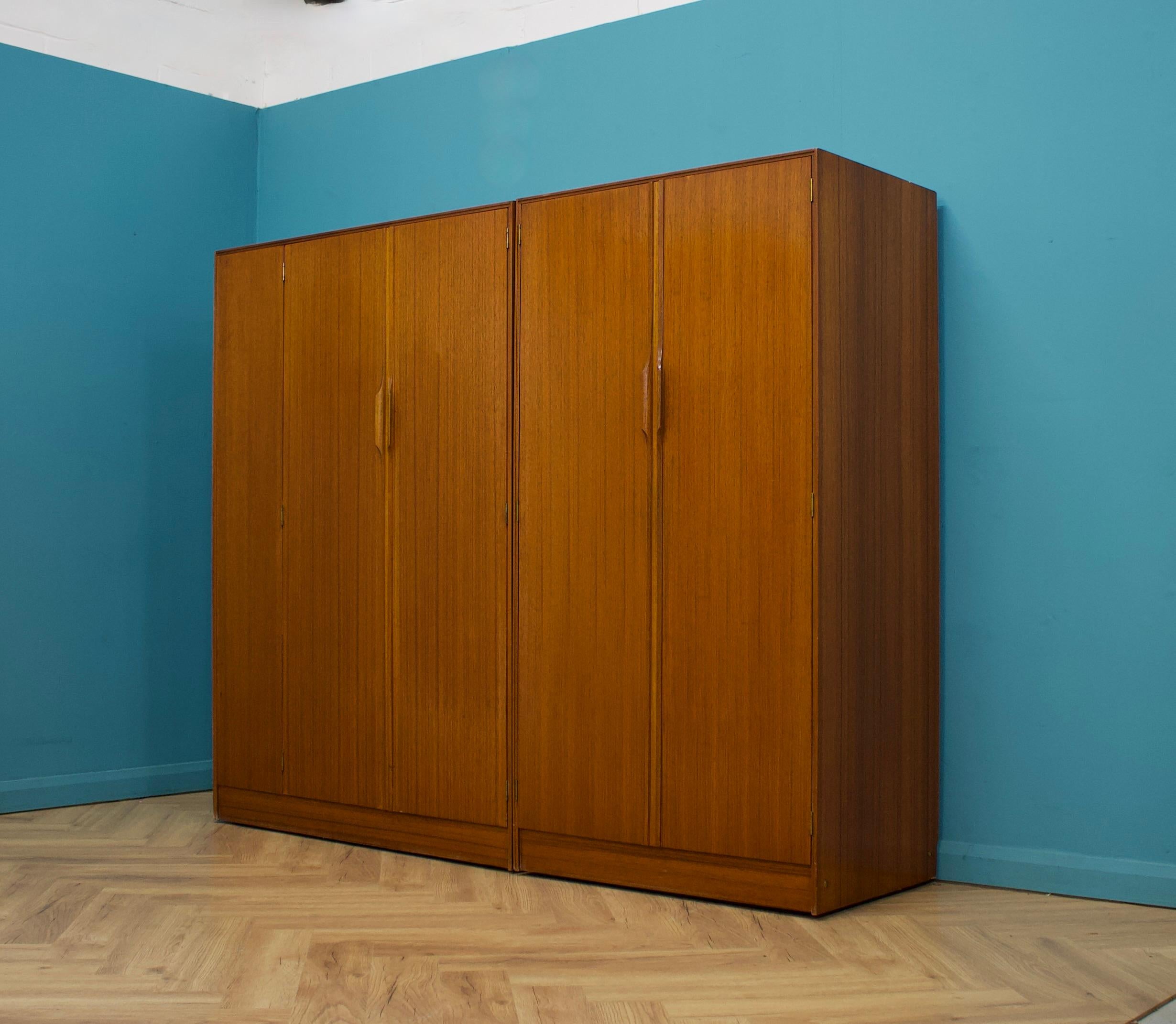 Mid-Century Modern Teak Double Wardrobe from Austinsuite, 1960s For Sale