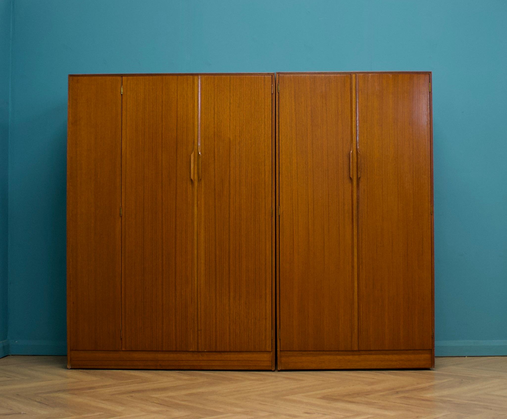 British Teak Double Wardrobe from Austinsuite, 1960s For Sale