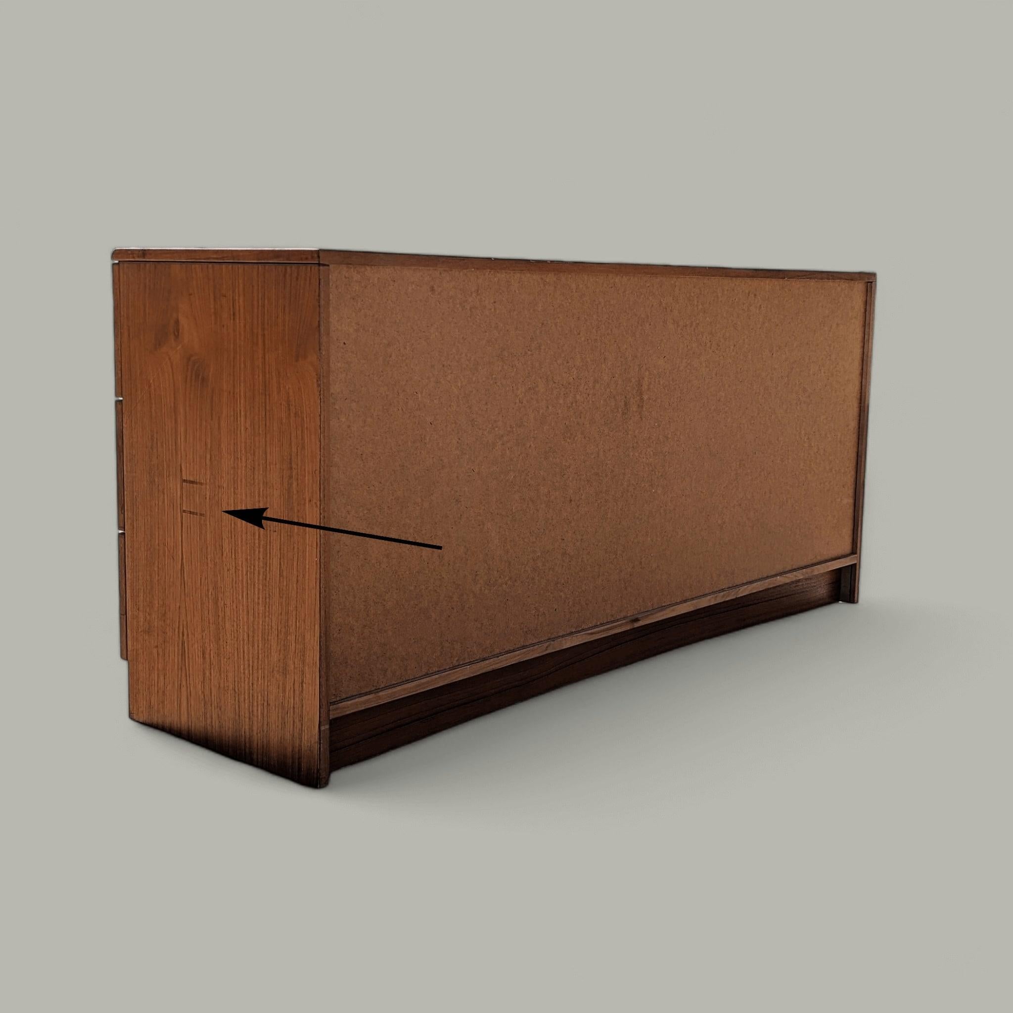20th Century Teak Dresser, Vintage Mid Century Modern, Danish Modern, Sideboard, Credenza For Sale