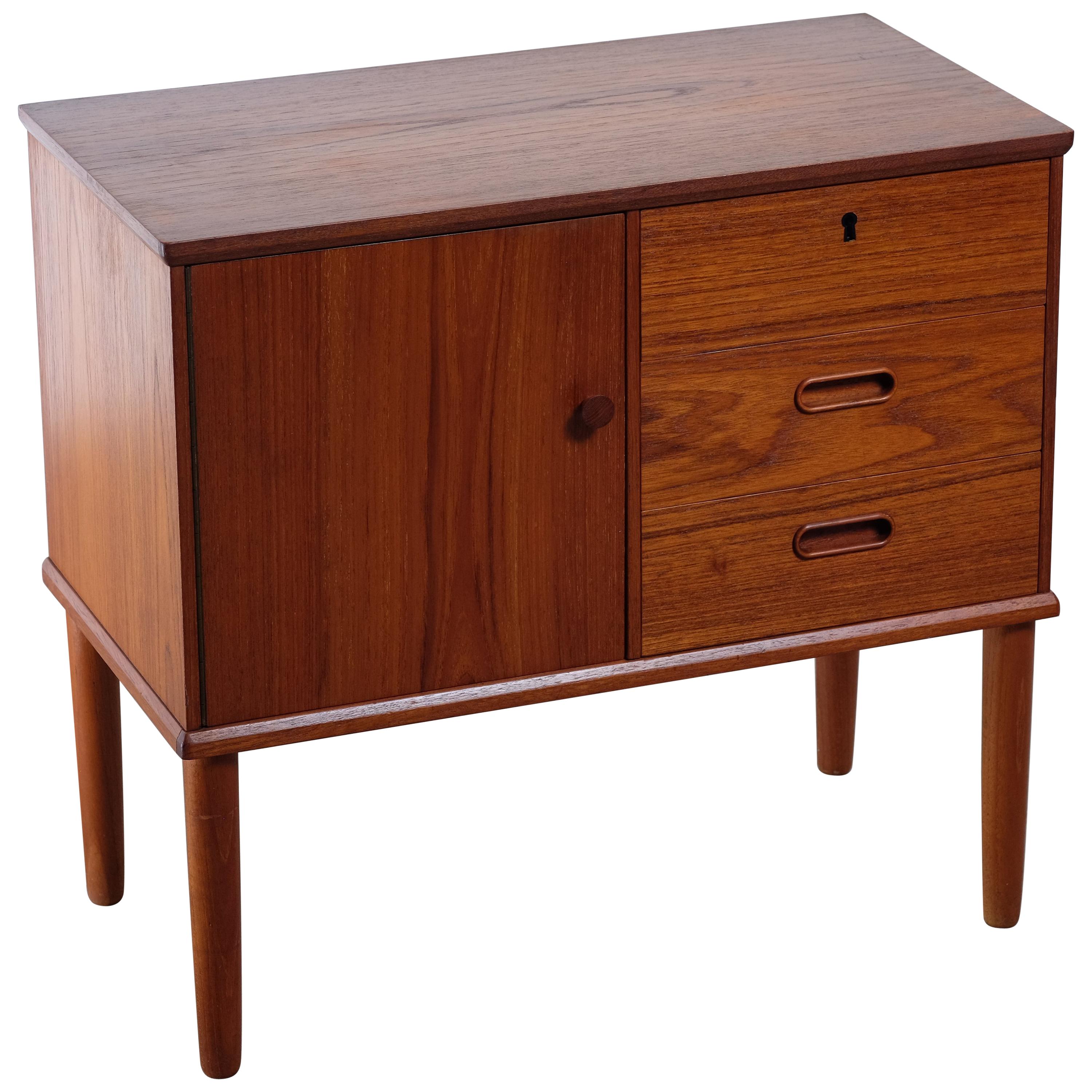 Teak Dresser with Three Drawers, Danish Design, 1960s