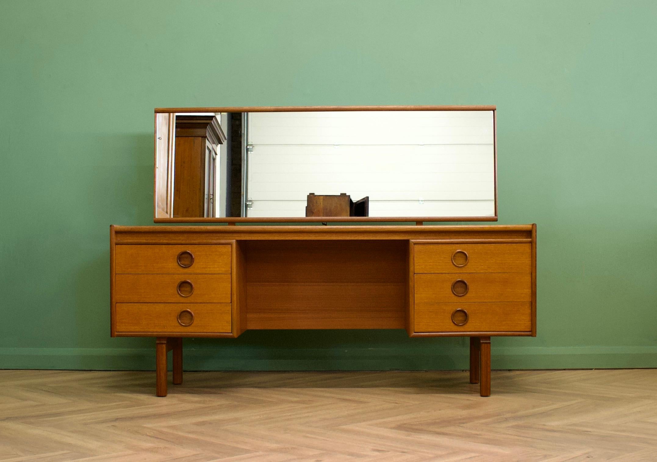 Woodwork Teak Dressing Table and Stool from Bath Cabinet Makers, 1960s, Set of 2