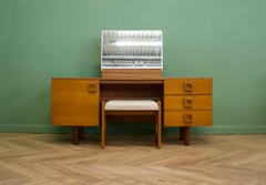 Teak Dressing Table and Stool from Uniflex, 1960s, Set of 2