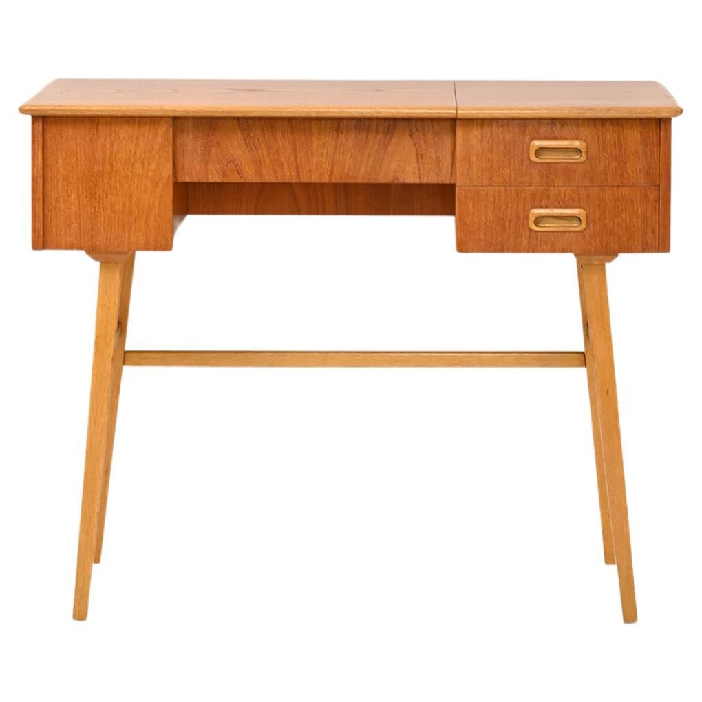 Danish Teak Executive Desk with Floating Drawers at 1stDibs