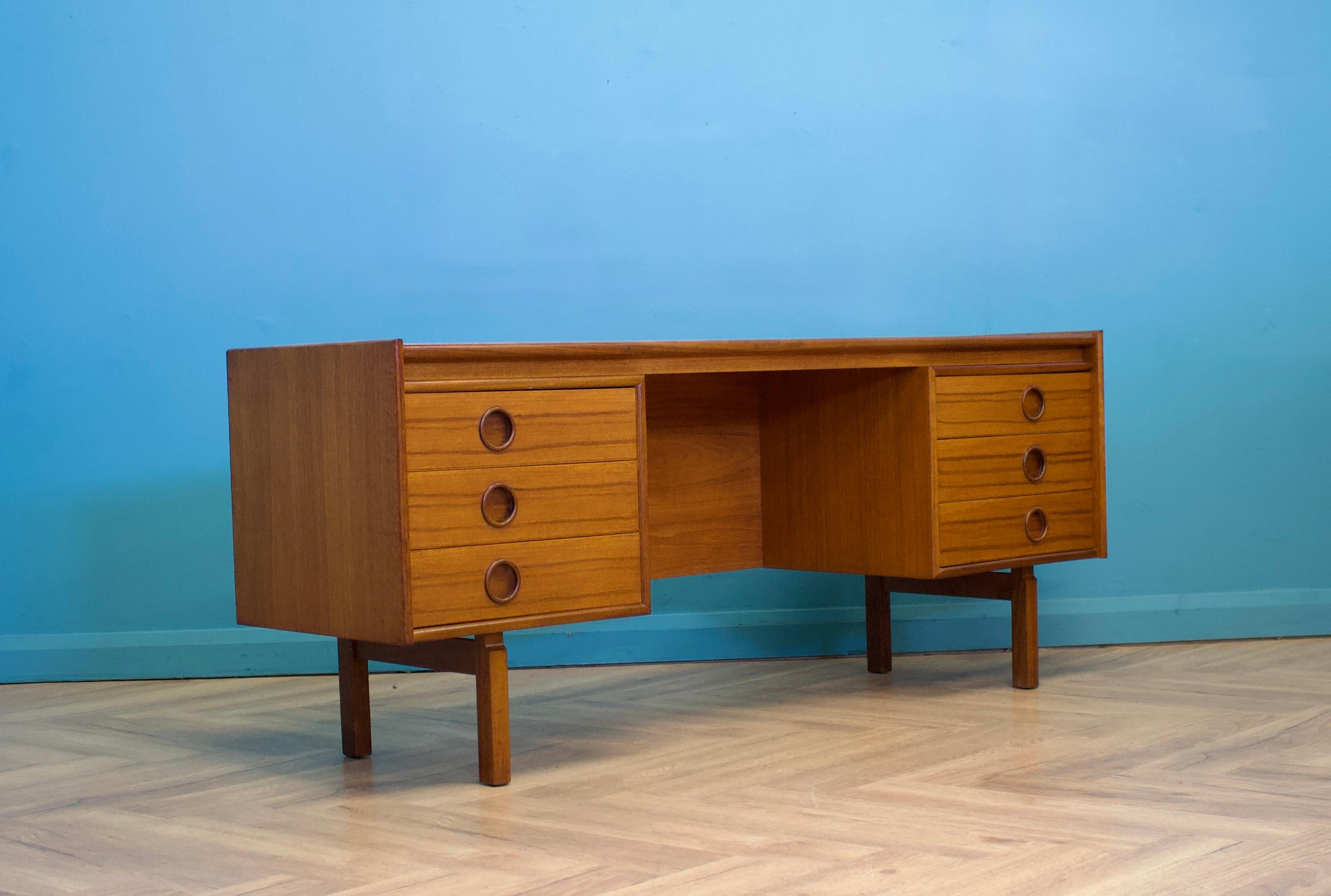 British Teak Dressing Table or Desk from Bath Cabinet Makers, 1960s For Sale