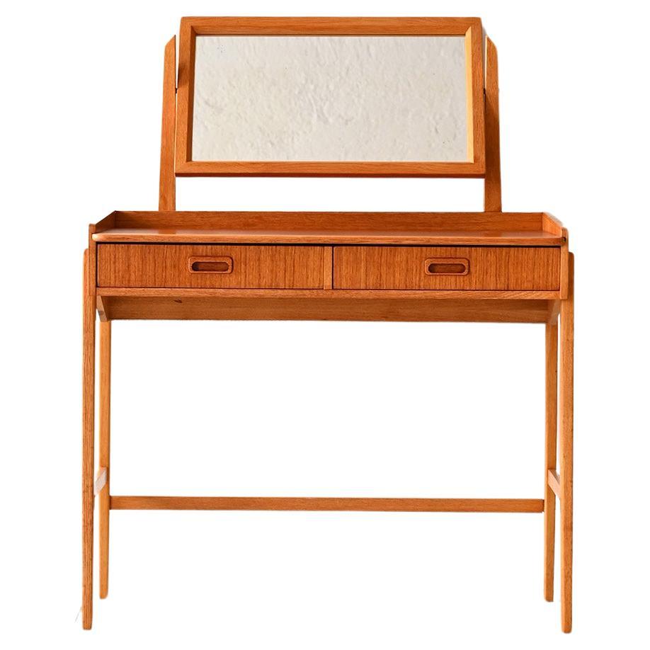 Teak dressing table with mirror