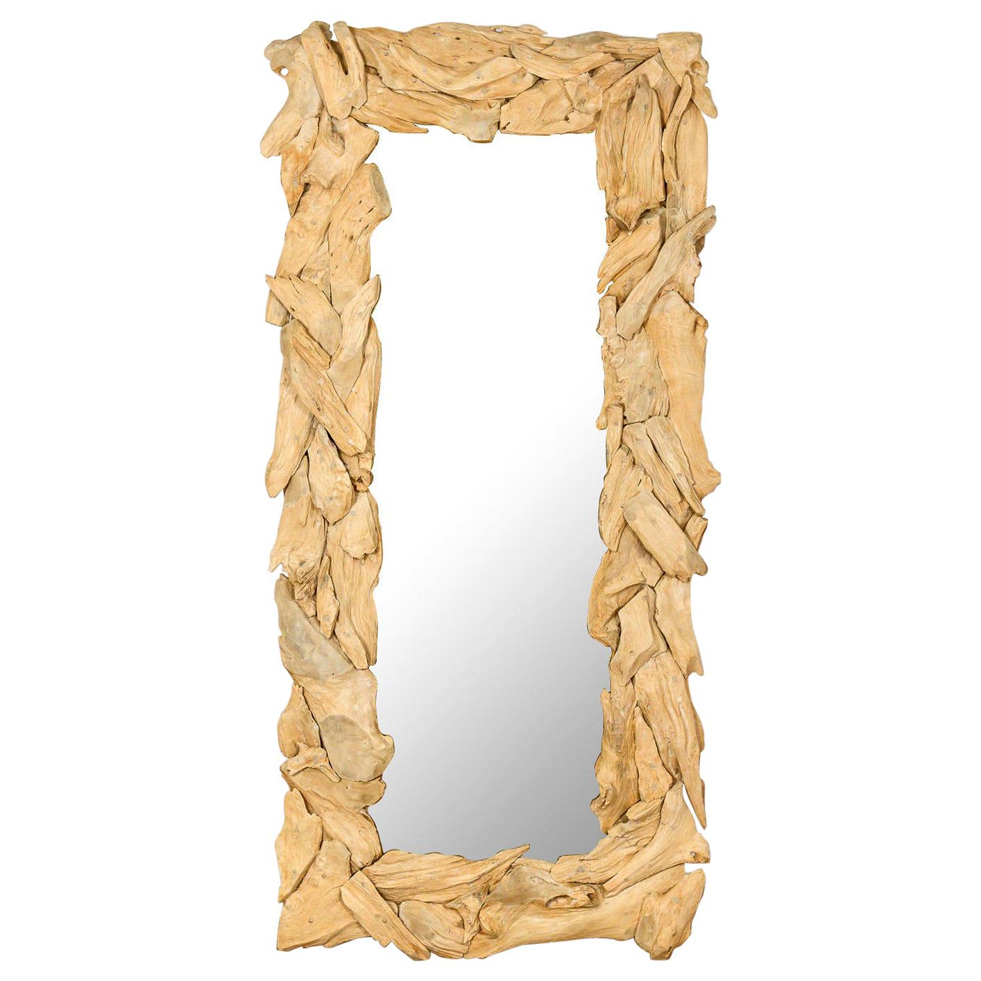 Teak Drift Wood Mirror, 20th Century For Sale