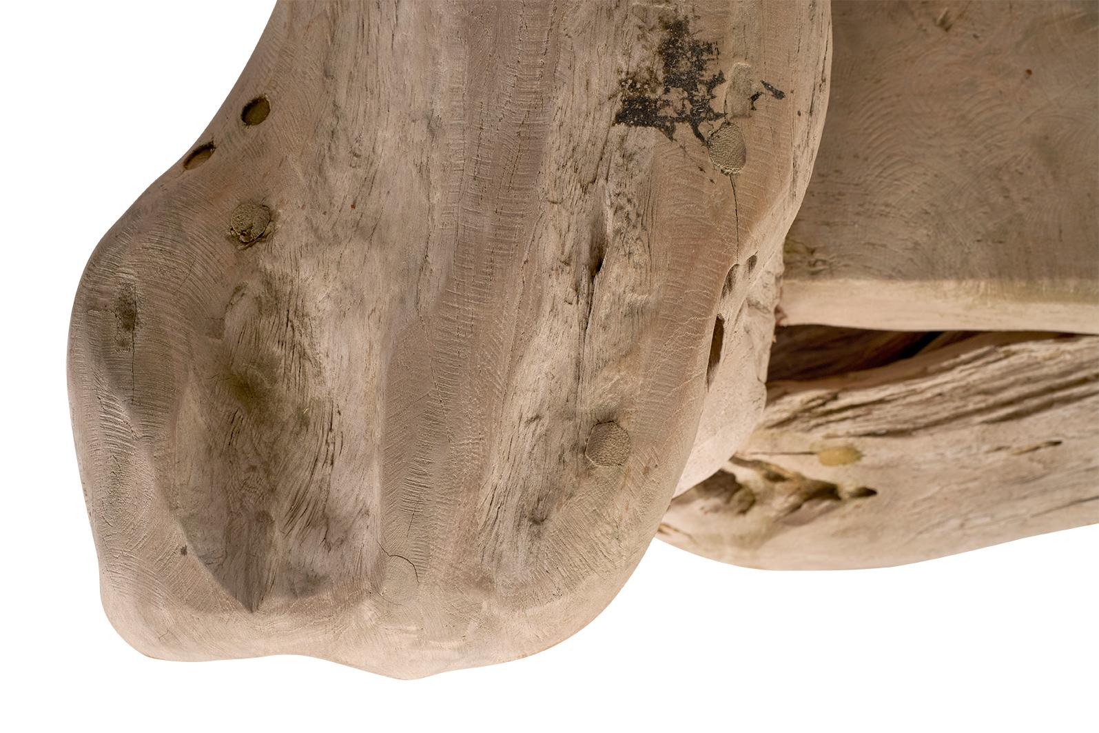 Teak Driftwood Garden Bench (Holz) im Angebot