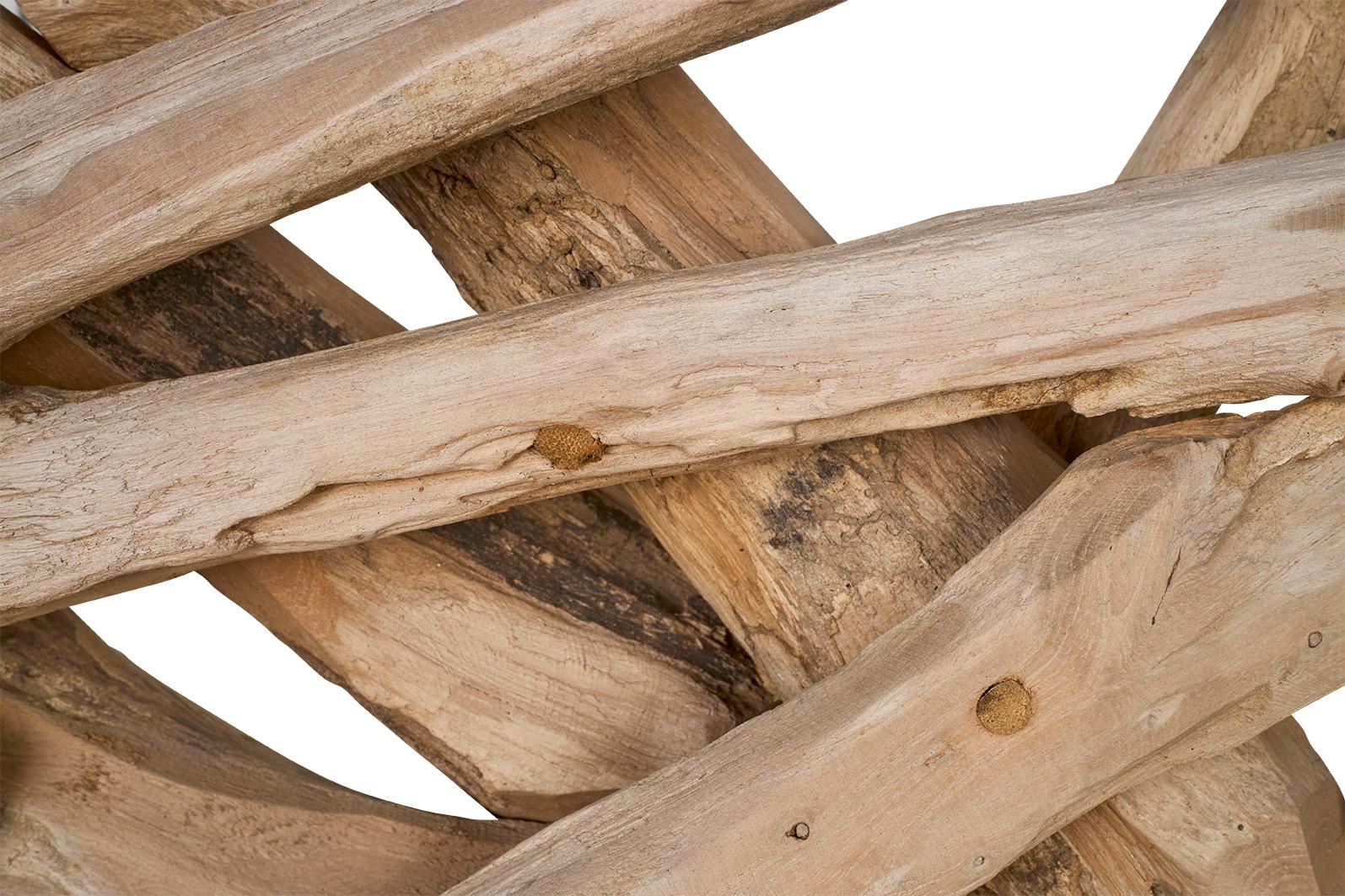 Teak Driftwood Garden Bench im Angebot 1