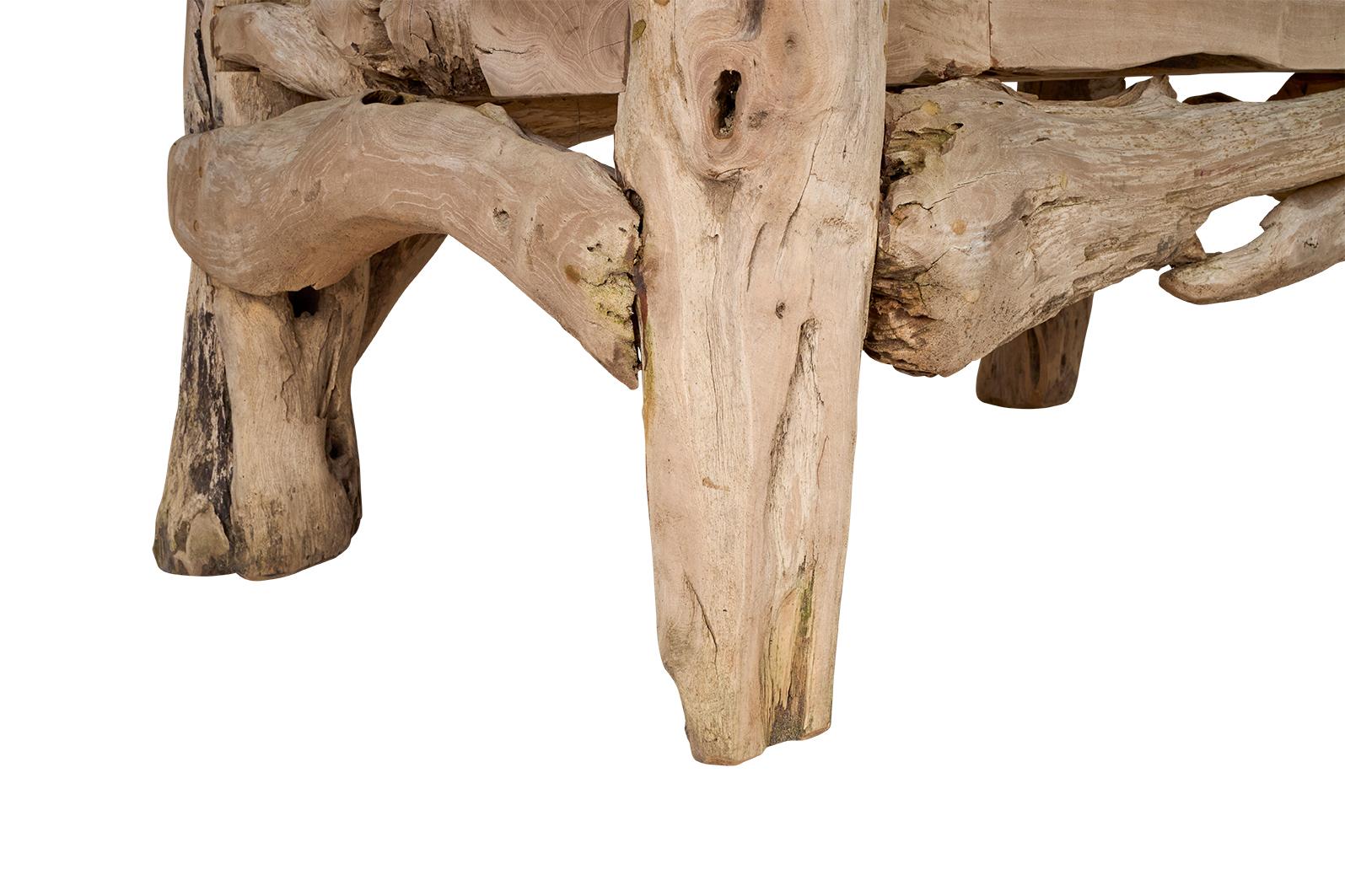 Teak Driftwood Garden Bench im Angebot 2