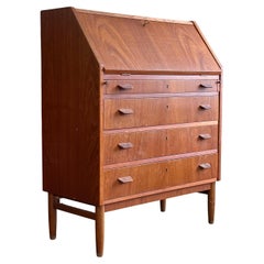 Teak Drop Front Bureau