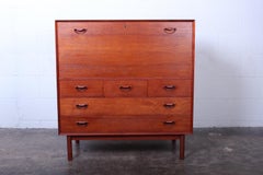 Teak Drop Front Desk by Peter Hvidt & Orla Mølgaard