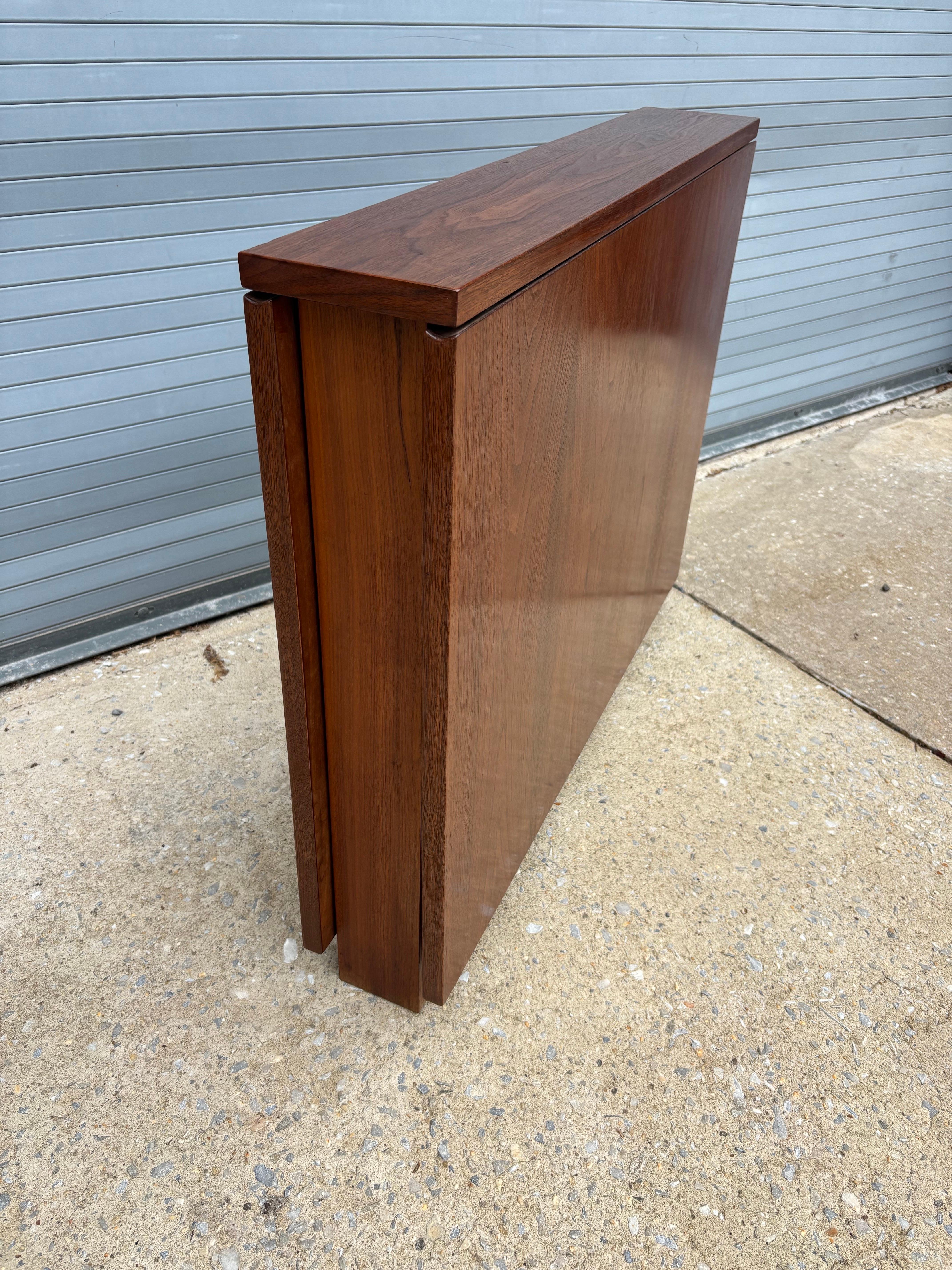 Mid-20th Century Teak Drop-Leaf Dining Table, 2 Available! For Sale