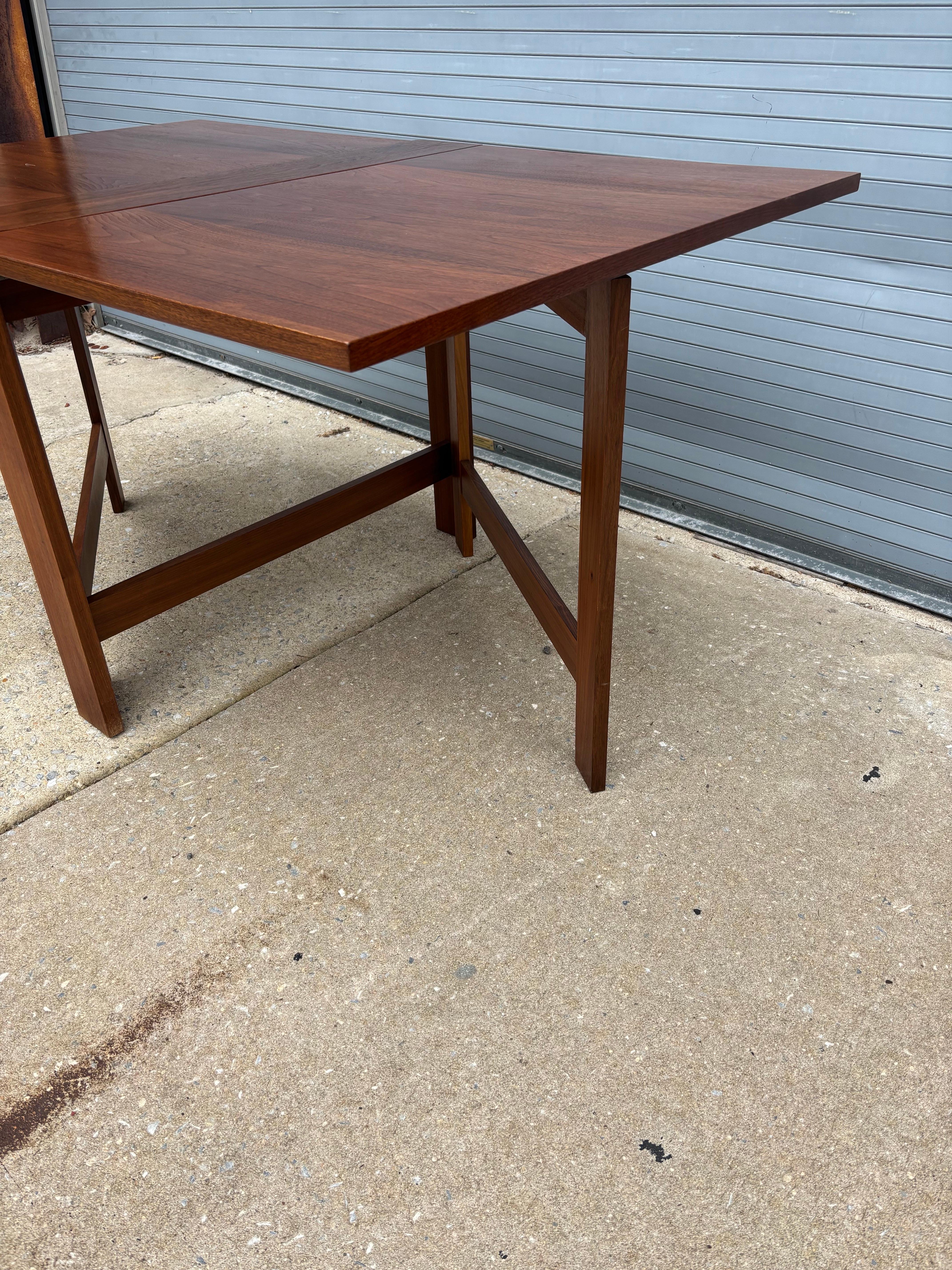 Teak Drop-Leaf Dining Table, 2 Available! For Sale 3