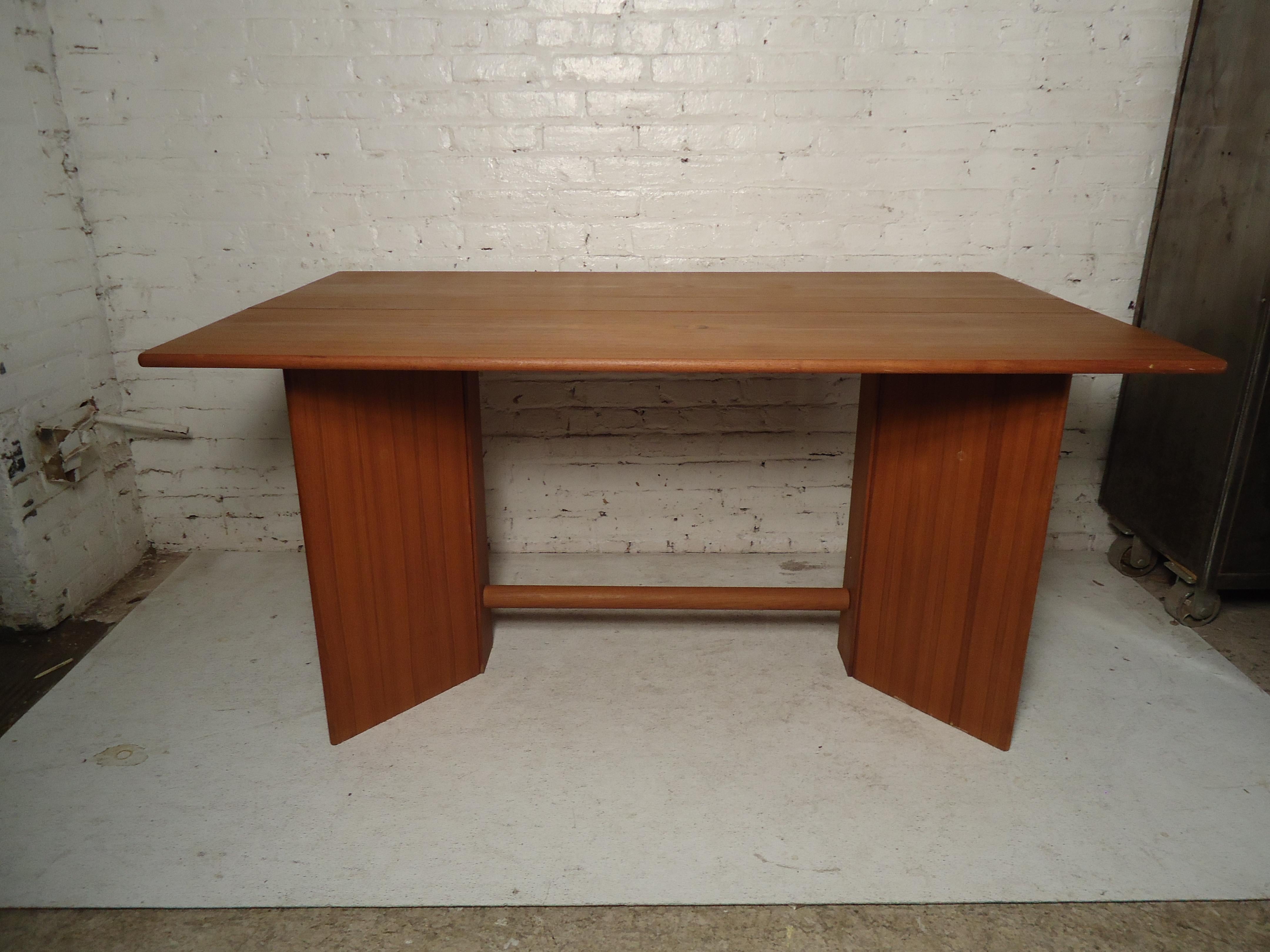 Mid-20th Century Teak Drop-Leaf Dining Table