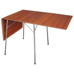 Used Teak Drop-Leaf Dining Table, Model 3601, by Arne Jacobsen for Fritz Hansen