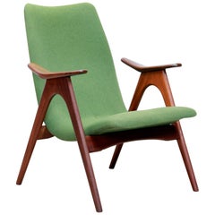 Teak Dutch Design Armchair by Louis Van Teeffelen for Webe
