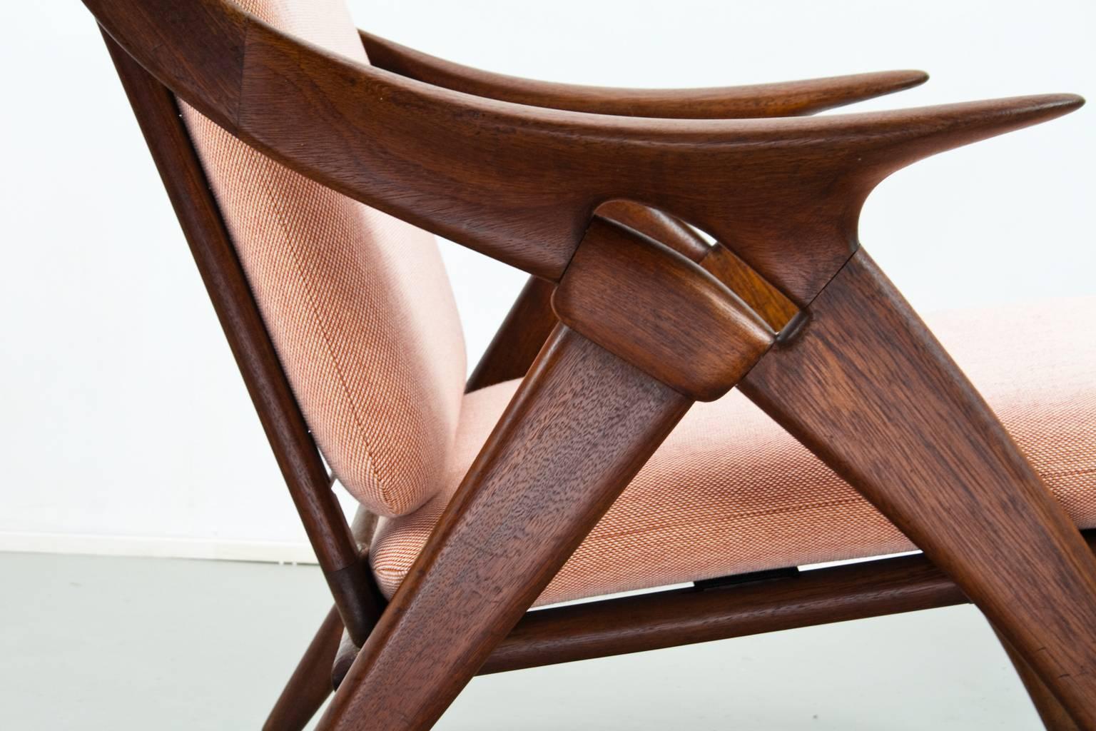 Dutch Teak Mid-Century Modern Lounge Chair 