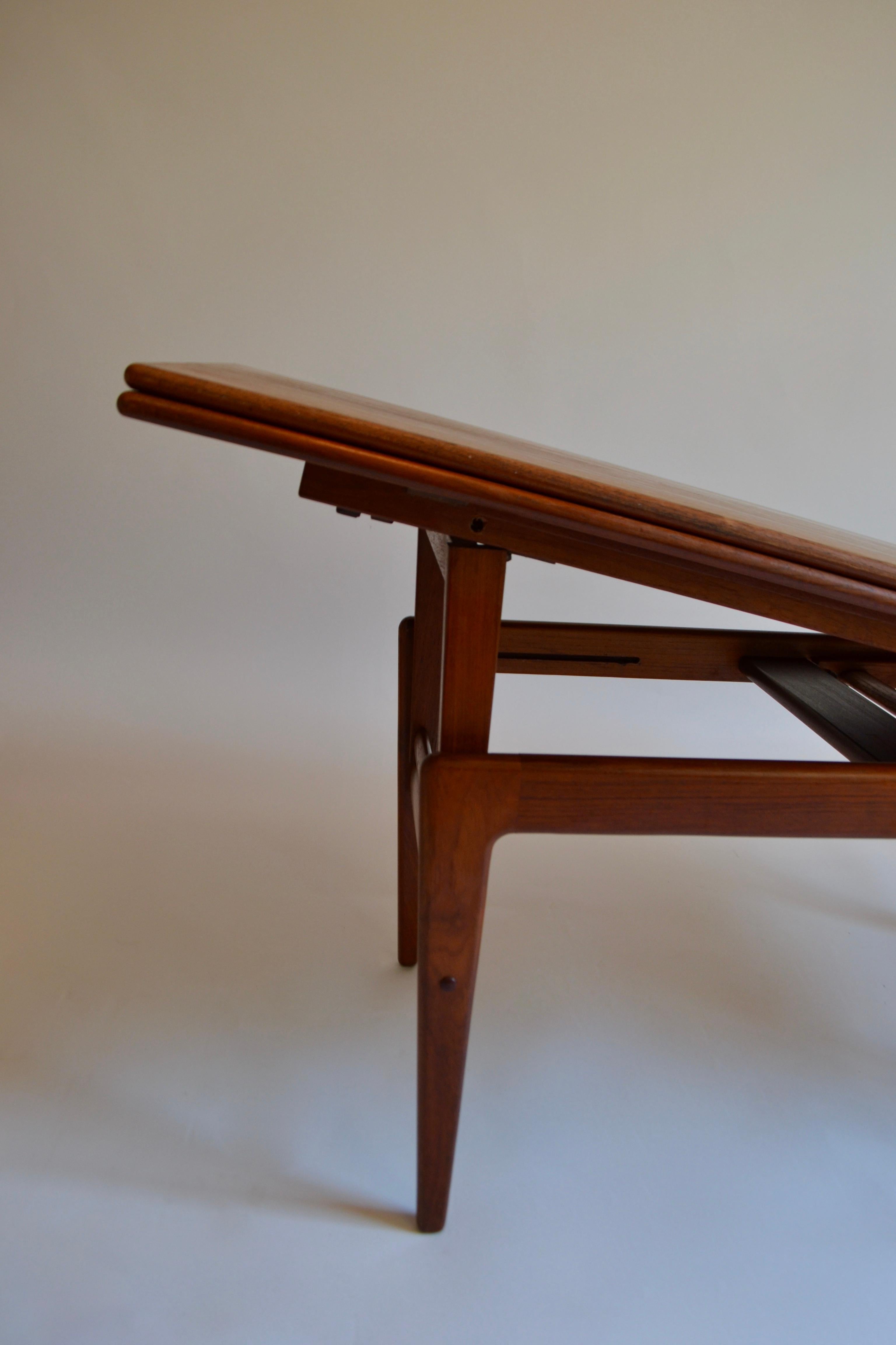 Teak Elevator Table by Kai Kristiansen for Vildbjerg Møbelfabrik, 1960s 1