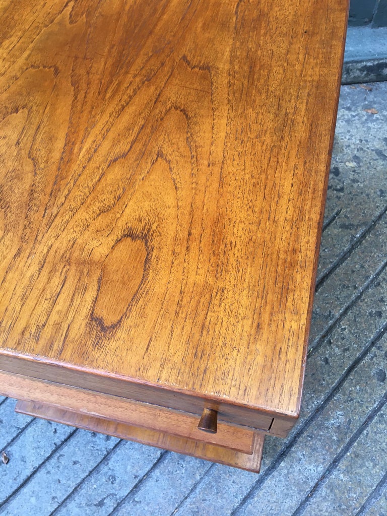 Teak End Table with Adjustable Shelf’s and 1Drawer at 1stDibs