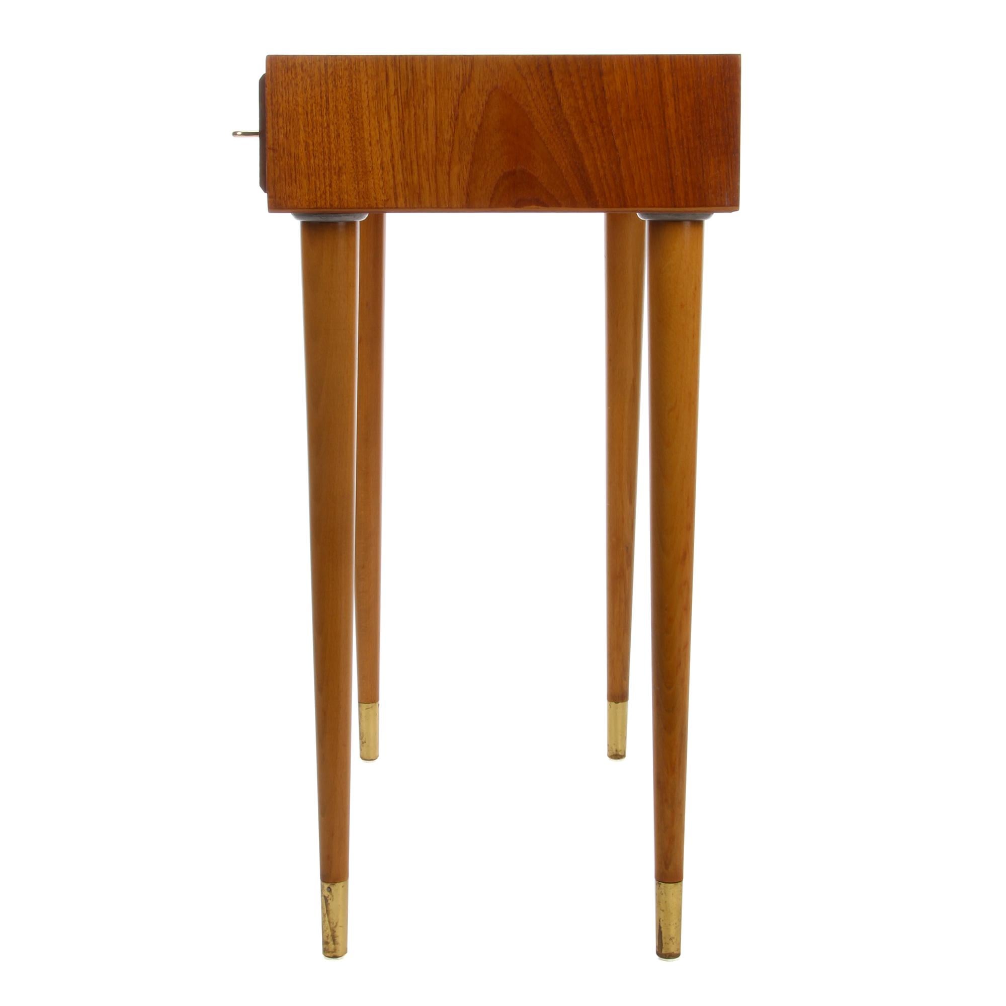 Mid-20th Century Teak Entry Table, 1960s Danish Console Table or Side Table with Two Drawers